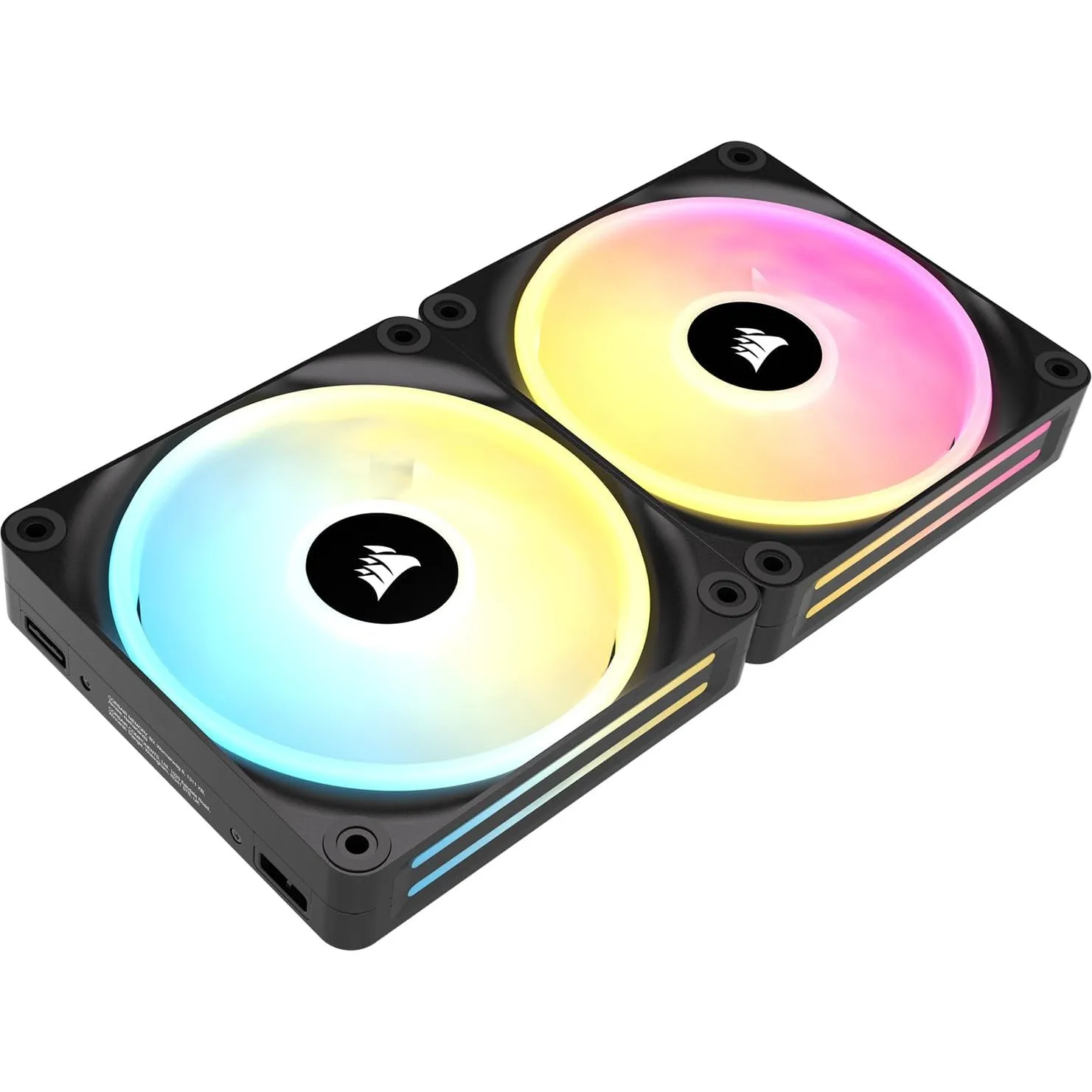 CORSAIR iCUE LINK QX140 RGB 140mm RGB Lüfter - Doppelpack - Schwarz