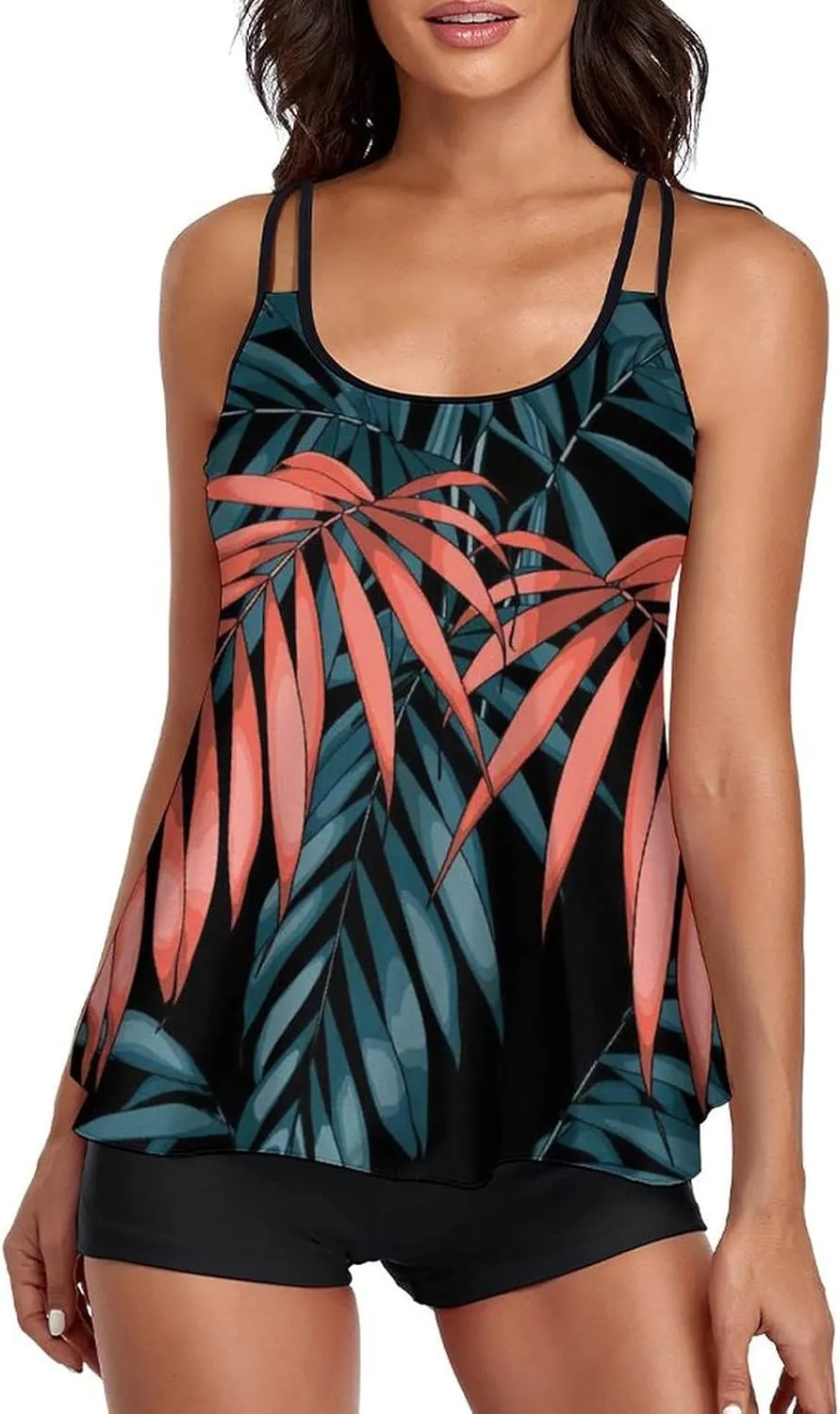 wihnsinop Tankini Women's Tummy Control Swimwear Set, Leisure Swimsuit, Tankini Two-Piece Sets, Summer Elegant Swimsuit…