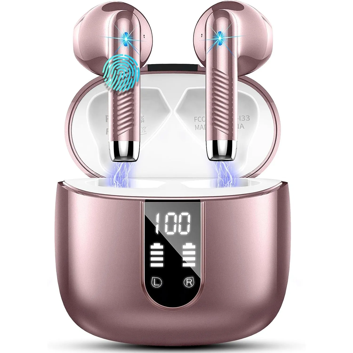 Drsaec Bluetooth Kopfhörer, In Ear Kopfhörer Kabellos Bluetooth 5.4 | Neue 4 Mic Kabellose Kopfhörer ENC Noise Cancelli…