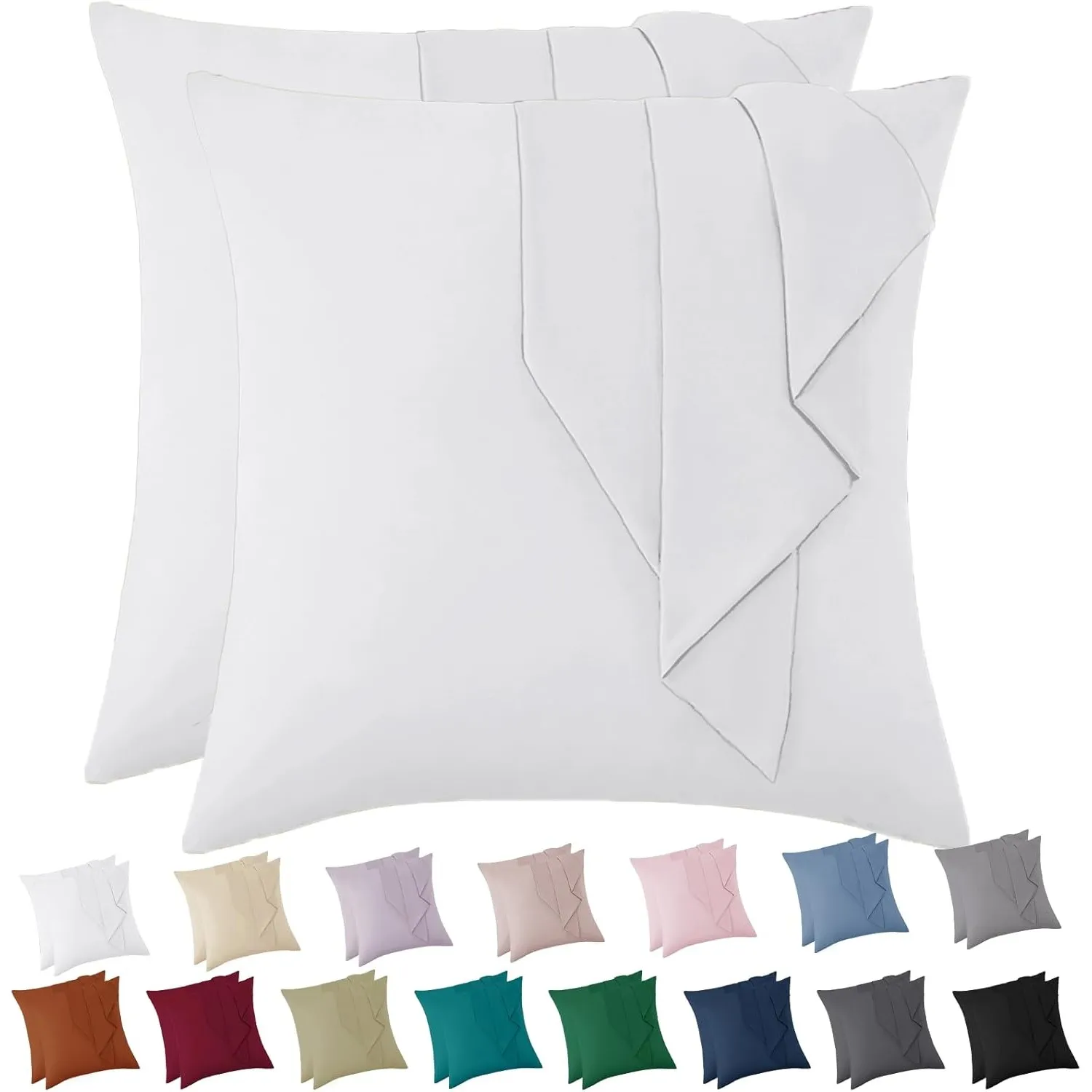 Vielit Kissenbezug 80x80 Weiss Weich Kopfkissenbezug 80x80 2er Set Mikrofaser Kissenbezüge 80x80 Pillowcase Deko Kissen…