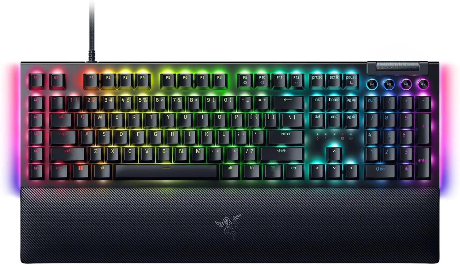 Razer BlackWidow V4 - Mechanische Gaming-Tastatur Chroma RGB (Mechanische Green Switches, 6 eigene Makro-Tasten, Double…