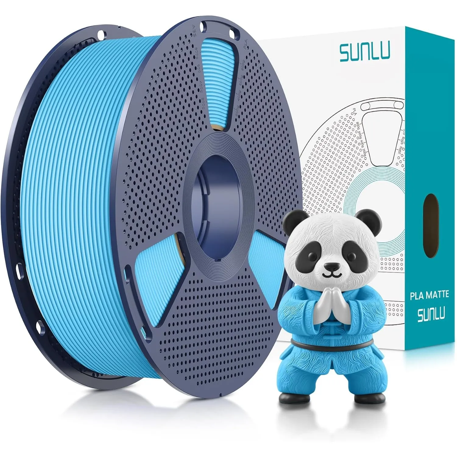 SUNLU Matte PLA Filament 1.75mm, 3D Drucker Filament mit Matter Oberfläche, Neatly Wound Filament, Einfach zu Bedienen,…