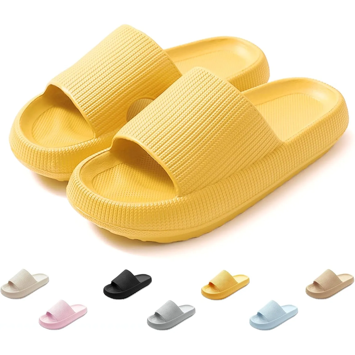 QJJQ Badeschuhe Herren Damen Cozislides Original Slippers Wolke Schlappen Super Weich rutschfest Badelatschen Hausschuh…