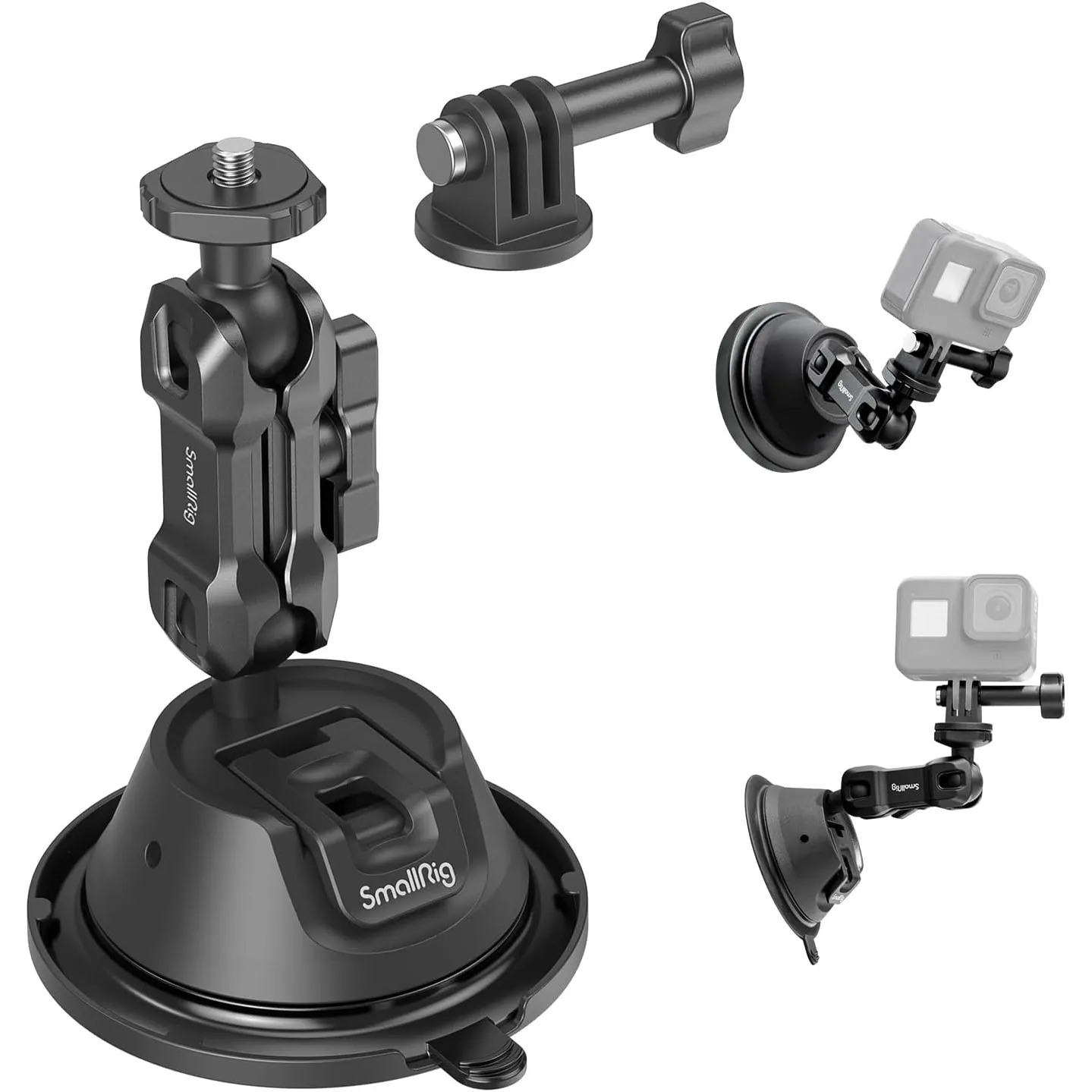 SMALLRIG Suction Cup Mount Kamera Auto Saugnapf Halterung mit 360°Ball Head
