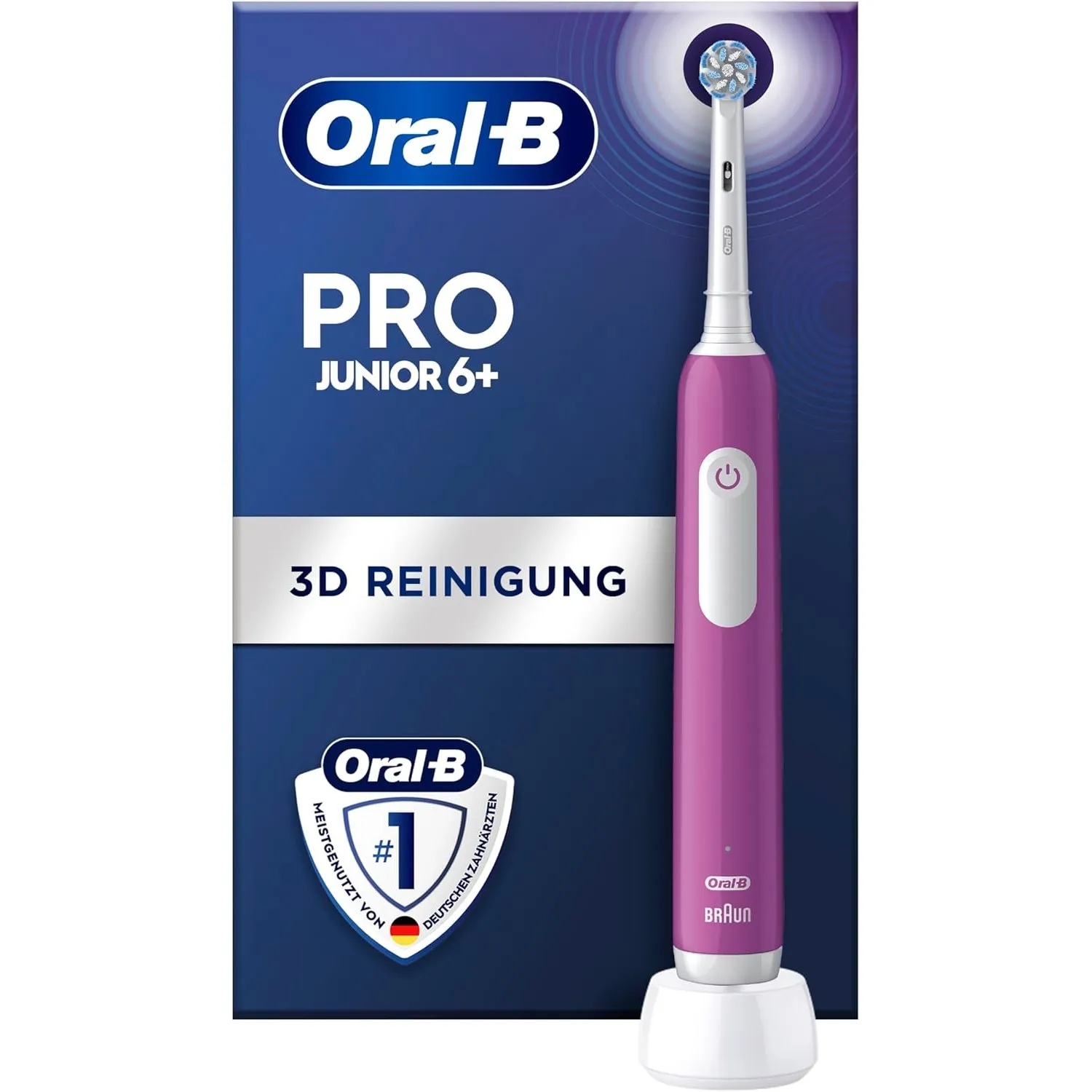 Oral-B Pro Junior Elektrische Zahnbürste für Kinder — Electric Toothbrush ab 6 Jahren — Inkl. 1 Aufsteckbürste, Designe…