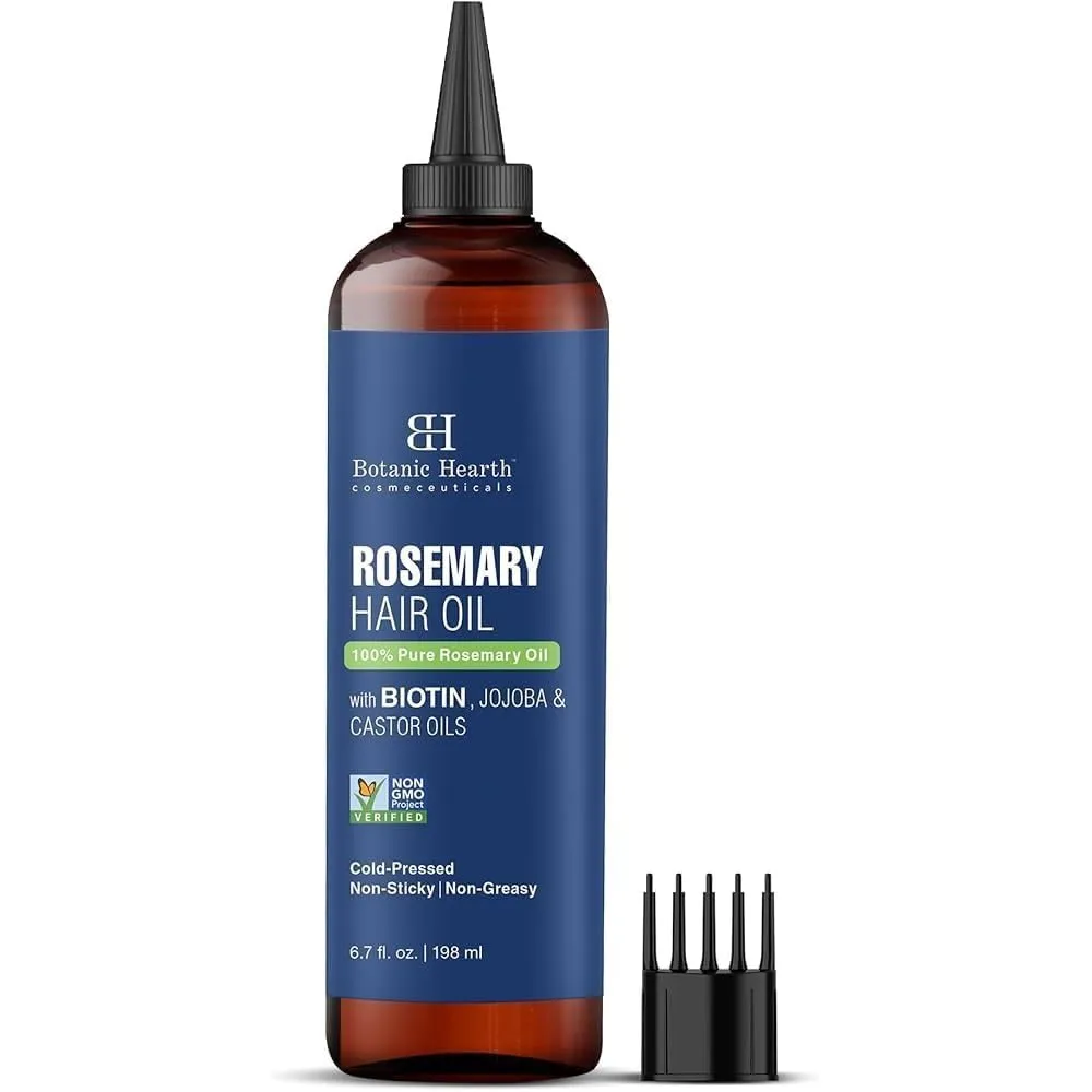 Botanic Hearth Rosmarin Haaröl mit Biotin, Jojobaöl & Rizinusöl 198 ml | Leichte Formel spendet Feuchtigkeit, verbesser…