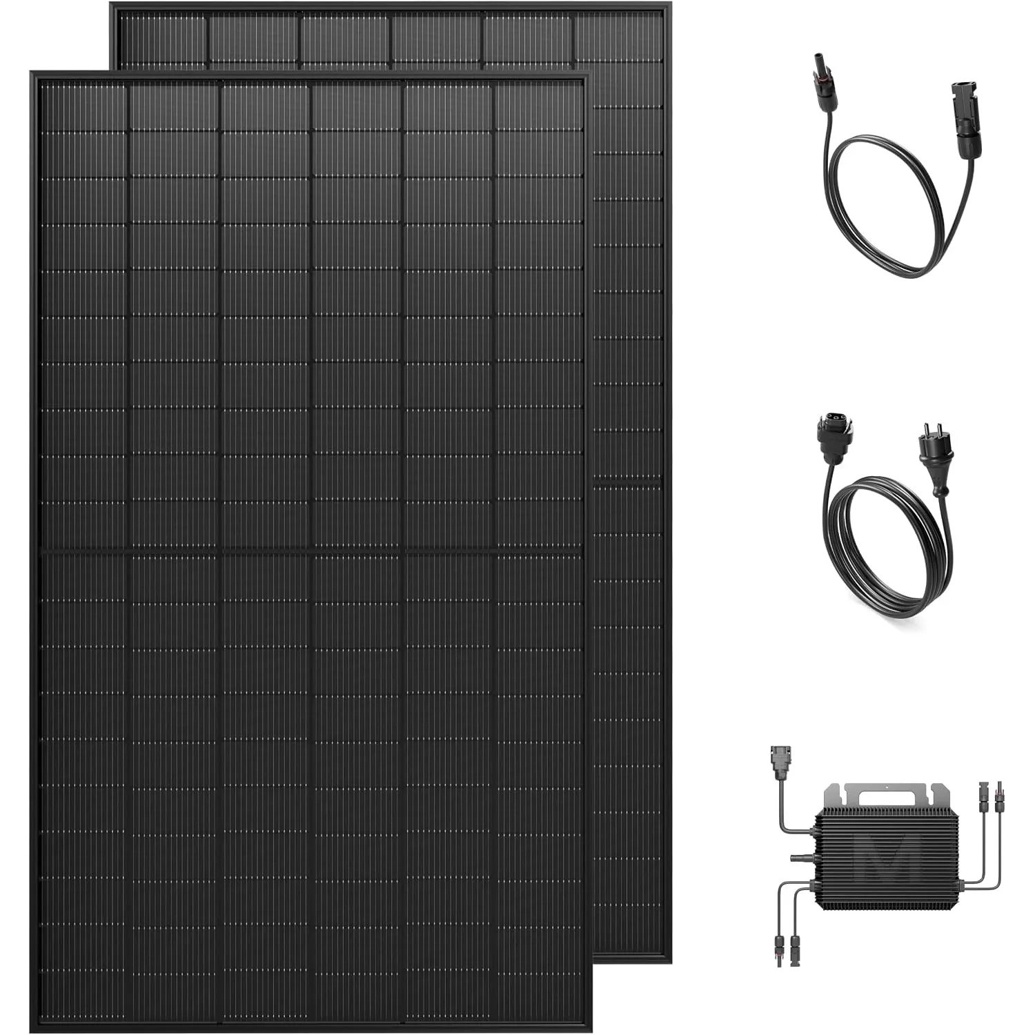 Solakon 1000W Balkonkraftwerk - Balkonkraftwerk 800W komplett Steckdose - neuester 800 Watt Wechselrichter - Solaranlag…