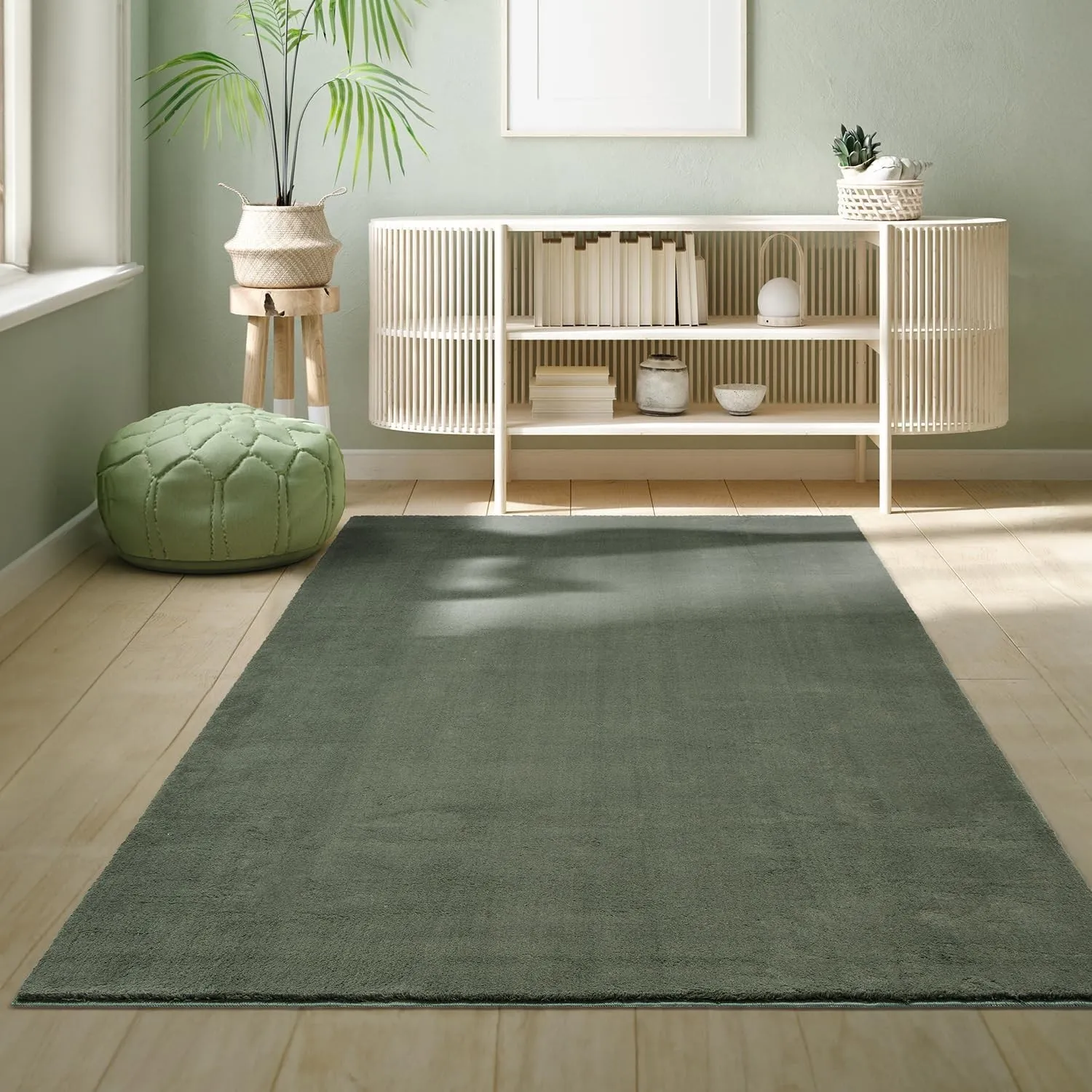 the carpet Relax Moderner Flauschiger Kurzflor Teppich, Anti-Rutsch Unterseite, Waschbar bis 30 Grad, Super Soft, Fello…