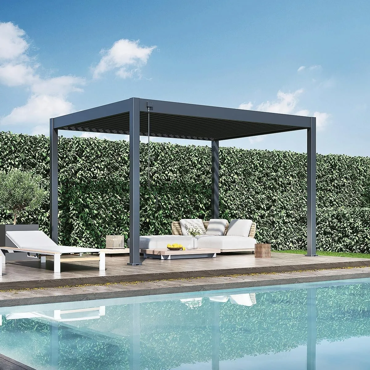 Weide Classic Pergola freistehend mit verstellbarem Lamellendach | Witterungsbeständiger Pavillon für Garten & Terrasse…