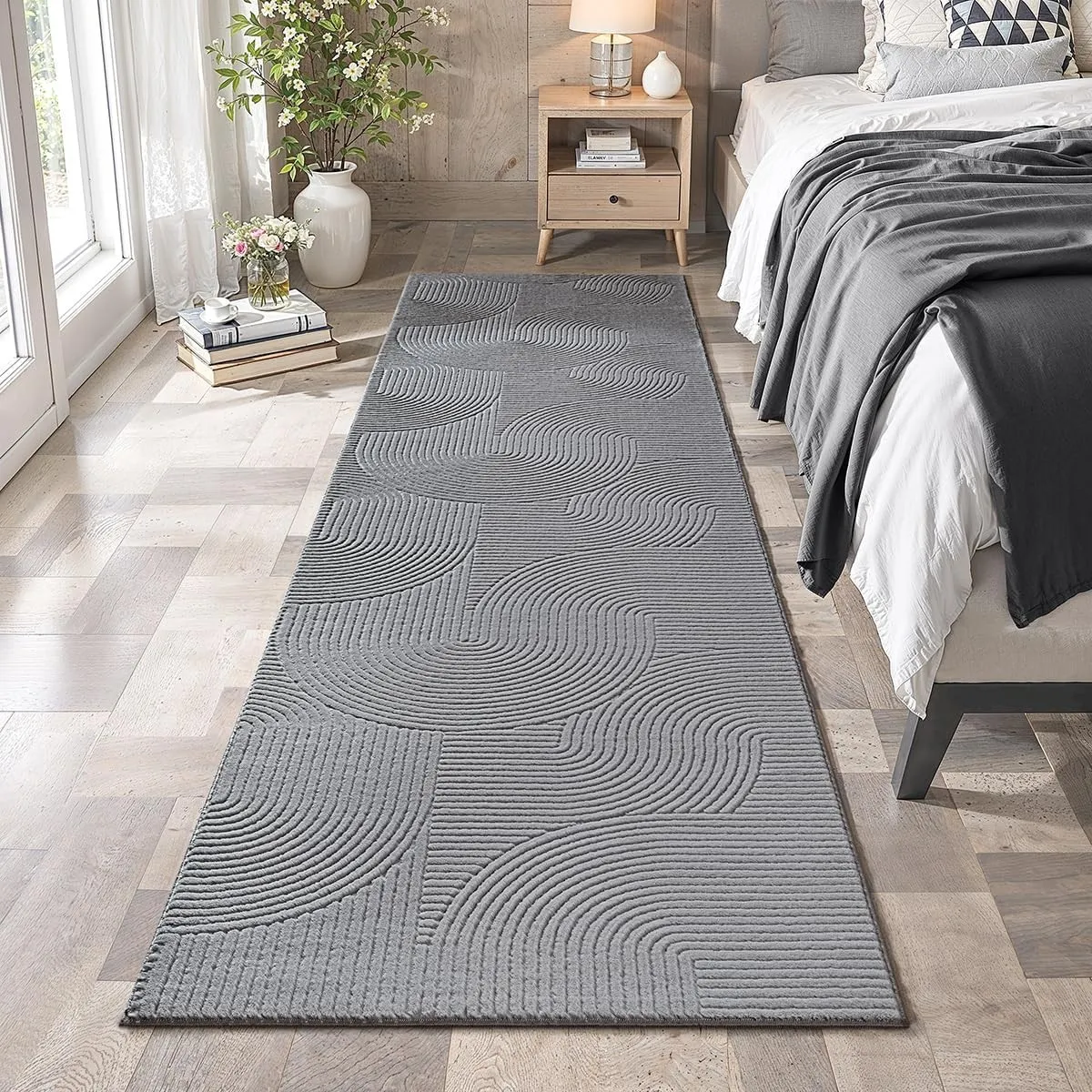 the carpet Rio - Moderner Kurzflor Teppich, weicher und pflegeleichter Anti-Rutsch-Teppich mit 3D-Optik, robust, für Wo…