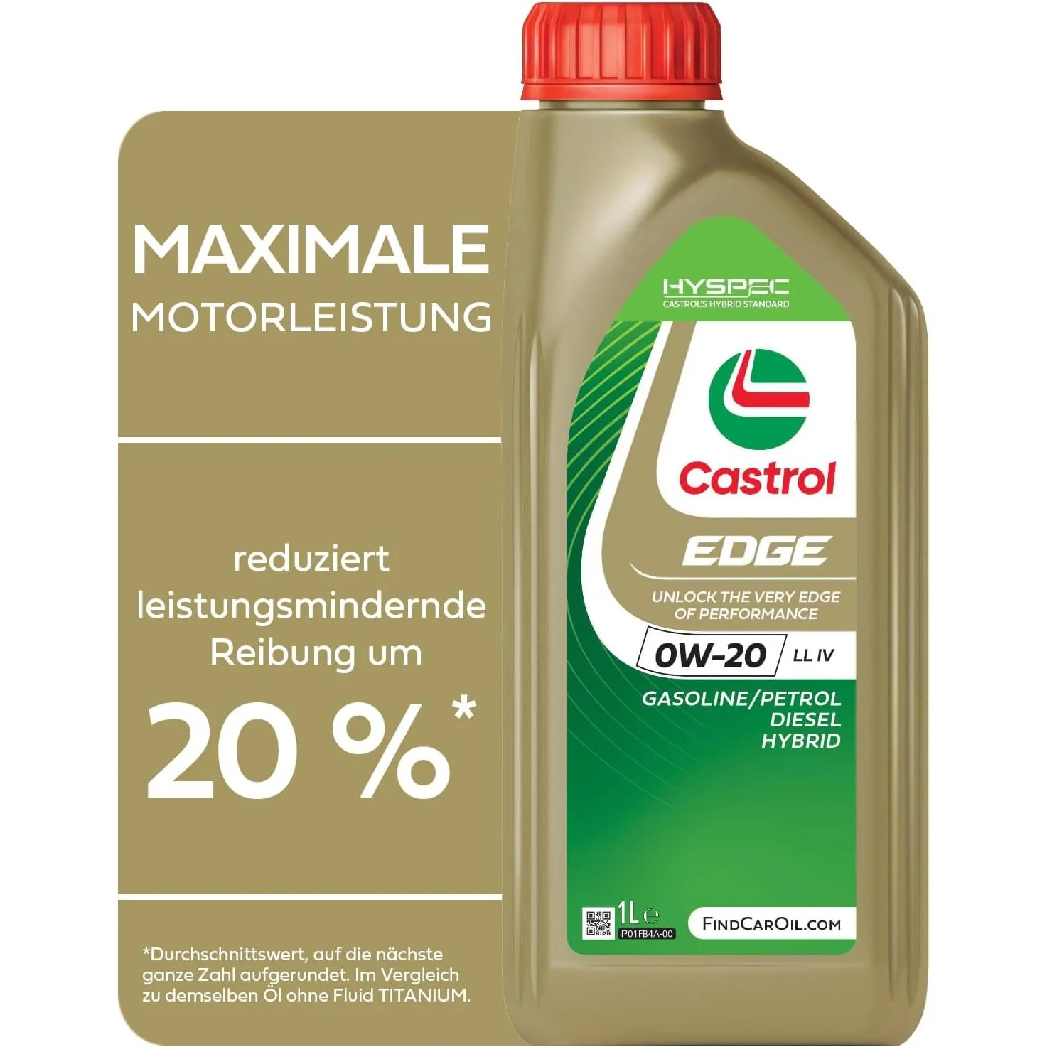 Castrol EDGE 0W-20 LL IV Motoröl, 1L