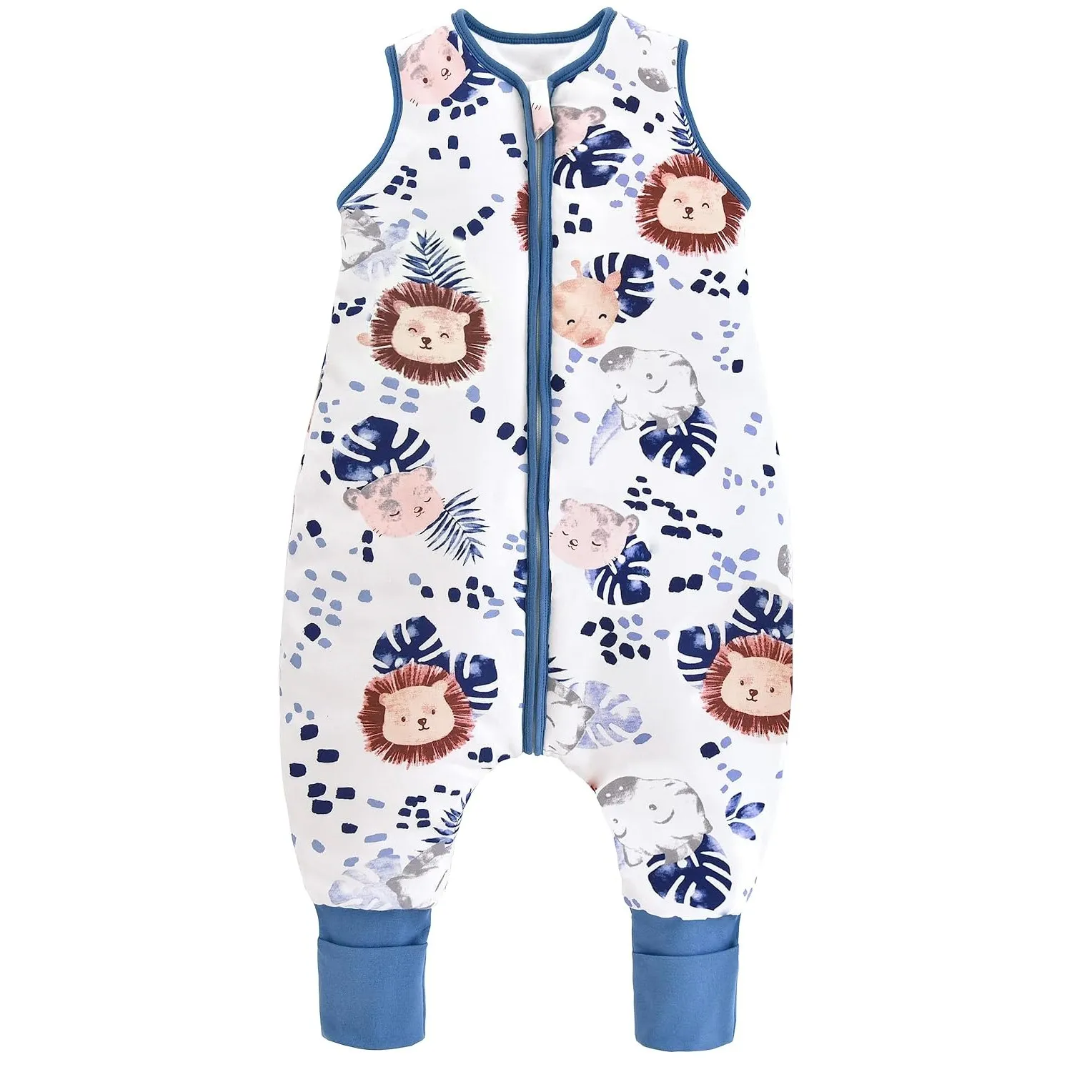 Chilsuessy Baby Schlafsack Mit Beinen 2.5 Tog Winter Unisex Ganzjahres Mit Füßen, Dschungel Löwe, 90cm/Baby Höhe 95-105…