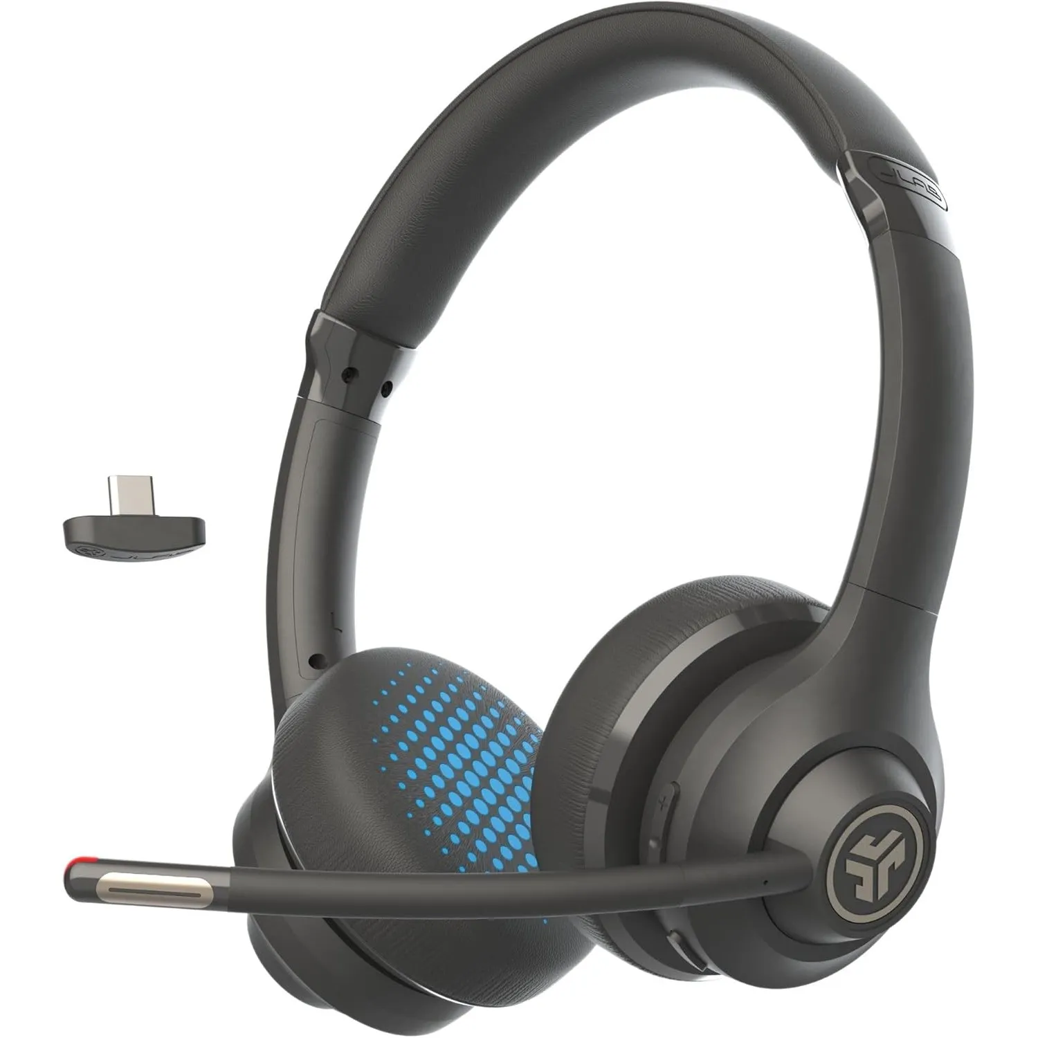 JLab Go Work 2nd Gen Bluetooth Headset mit Mikrofon - Akku 55h+ On Ear