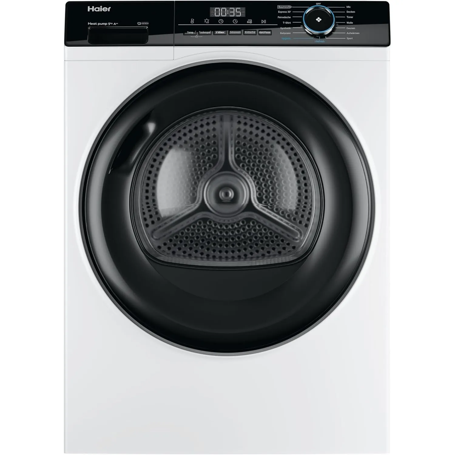 Haier Wärmepumpentrockner 9kg I-PRO SERIE 3 HD90-A2939 I Wäschetrockner i-Time & Startzeitvorwahl I Trockner mit 3 Troc…