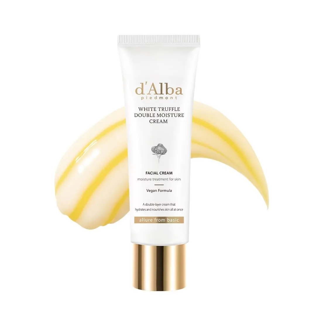 d'alba Italian weiß Truffle Double Serum & Cream, anpassbare 2-in-1-Intensivpflege, Creme für Elastizität und Glanz, mi…