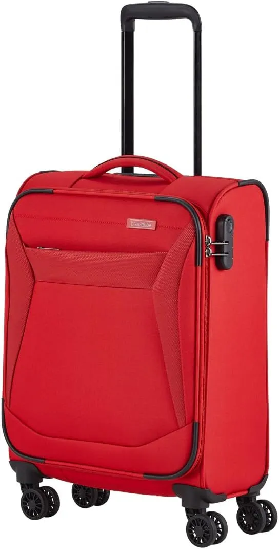 Travelite Handgepäck Trolley klein, Chios, Weichschale, 55x39x20 cm, 2,4 kg, mit 4 Doppelrollen & Zahlenschloss – Koffe…
