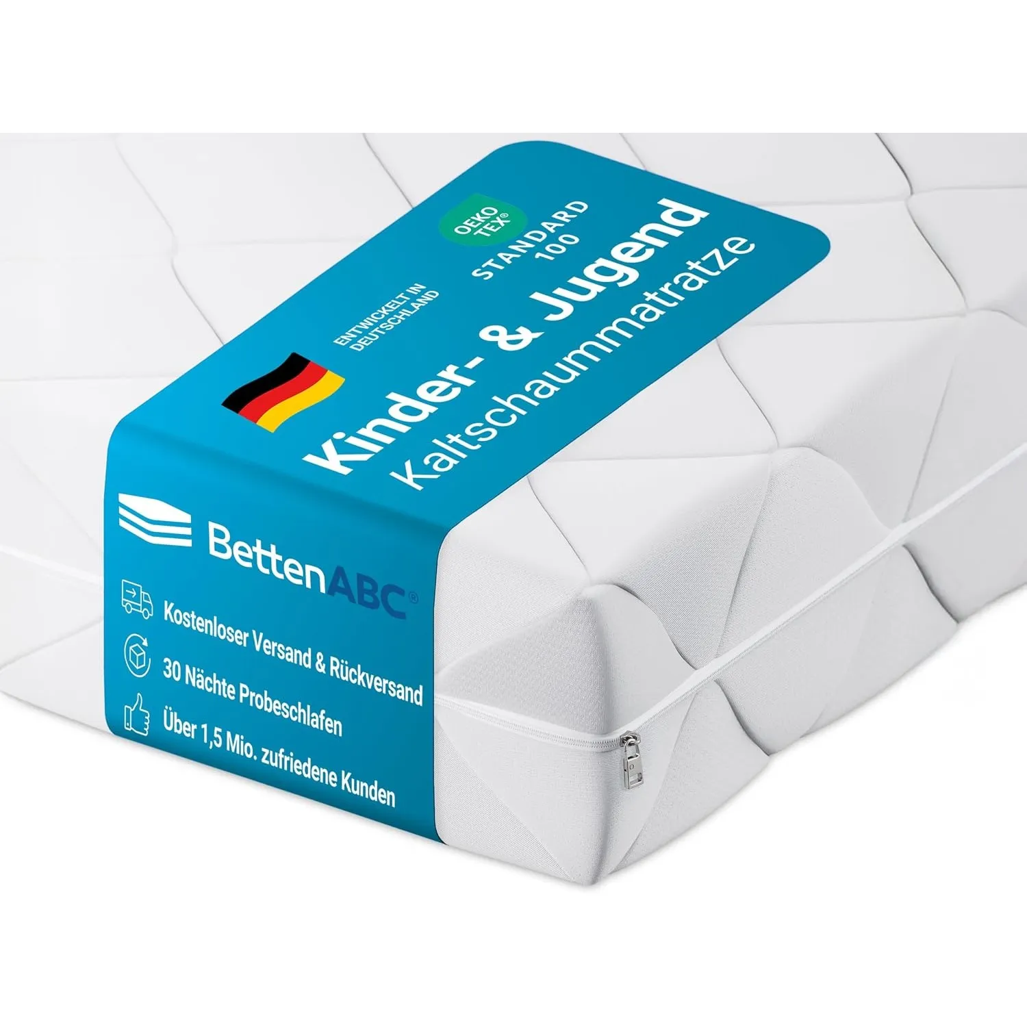 BettenABC - Matratze für Kinder & Jugendliche - 140x200 cm - Spezieller Härtegrad & Oeko-TEX-Zertifiziert - Optimale Hy…