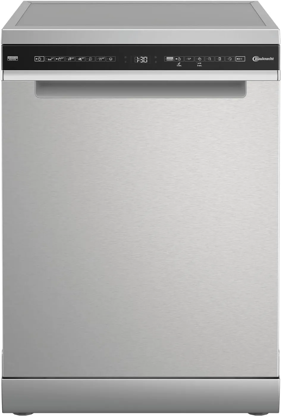 Bauknecht B7F HS51 X Freistehender Geschirrspüler/60 CM/15 Maßgedecke/PowerClean Pro-Effektive Hochdruckdüsen/Natural D…