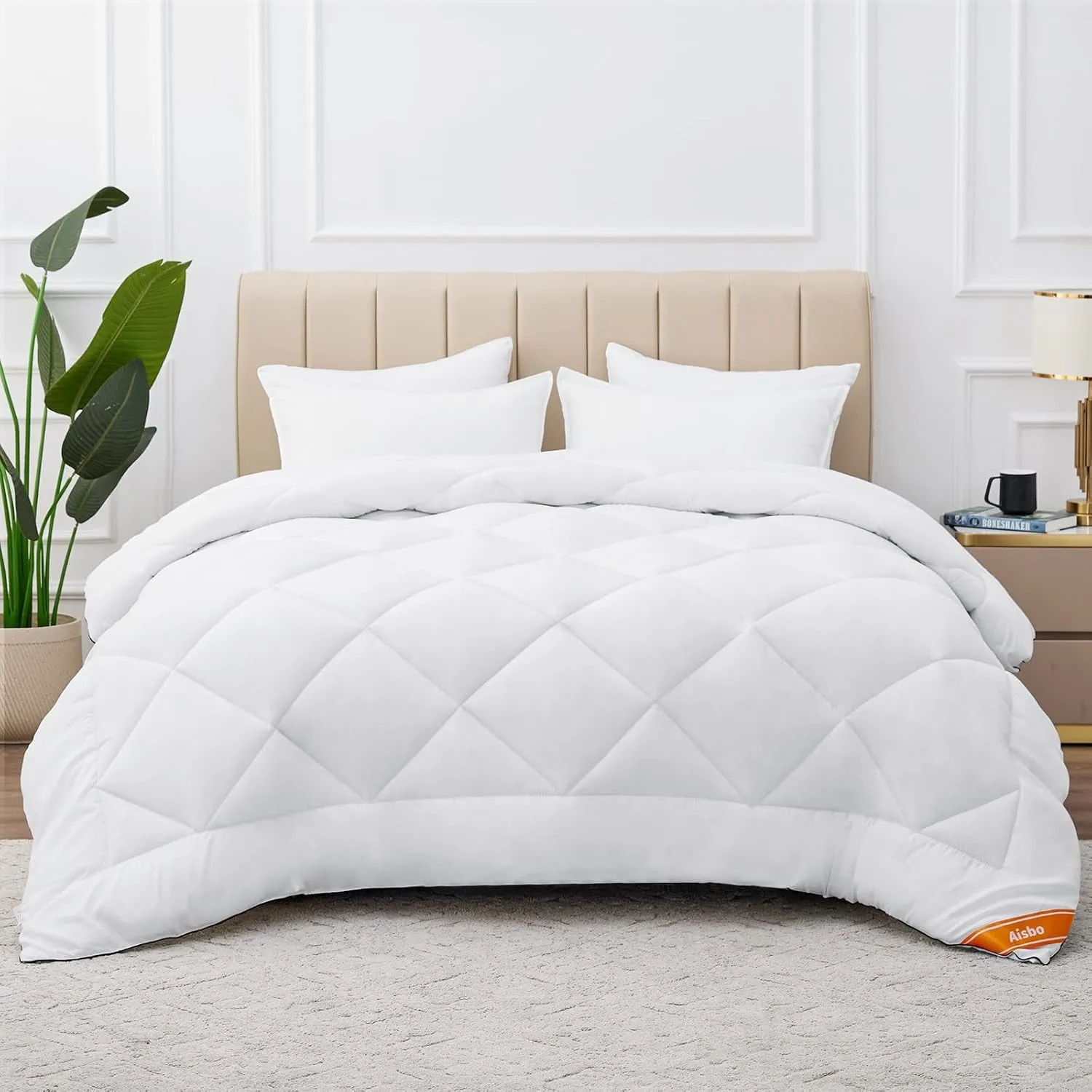 Aisbo Winter Bettdecke 200x200 Winterdecke 450GSM, Warm Winterbettdecke
