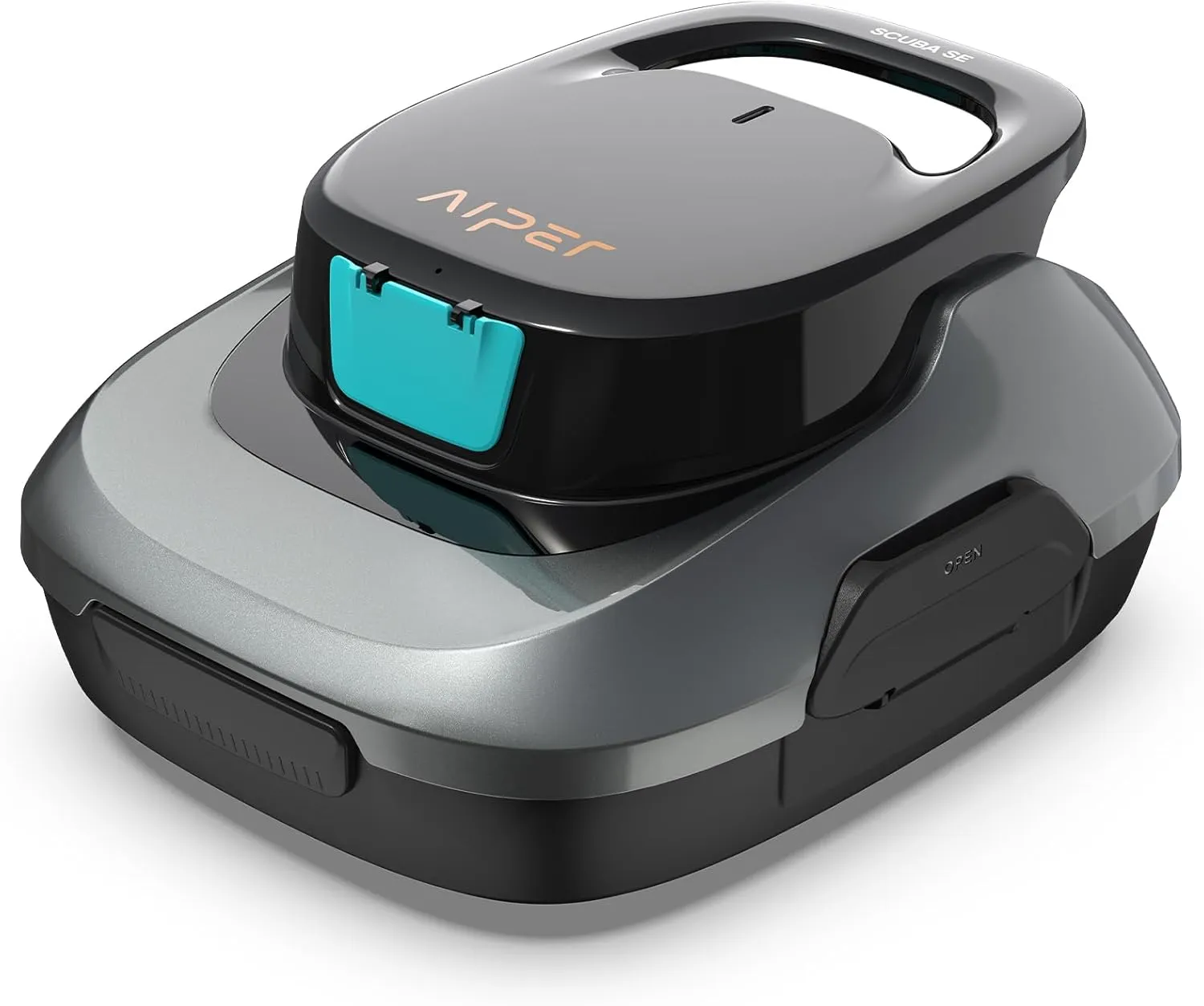 AIPER Kabelloser Poolroboter, Poolsauger Akku mit 90 Min Laufzeit, Doppelantrieb & Selbstparkfunktion, Idealer Poolreiniger für Flachbodenpools bis 80 m²