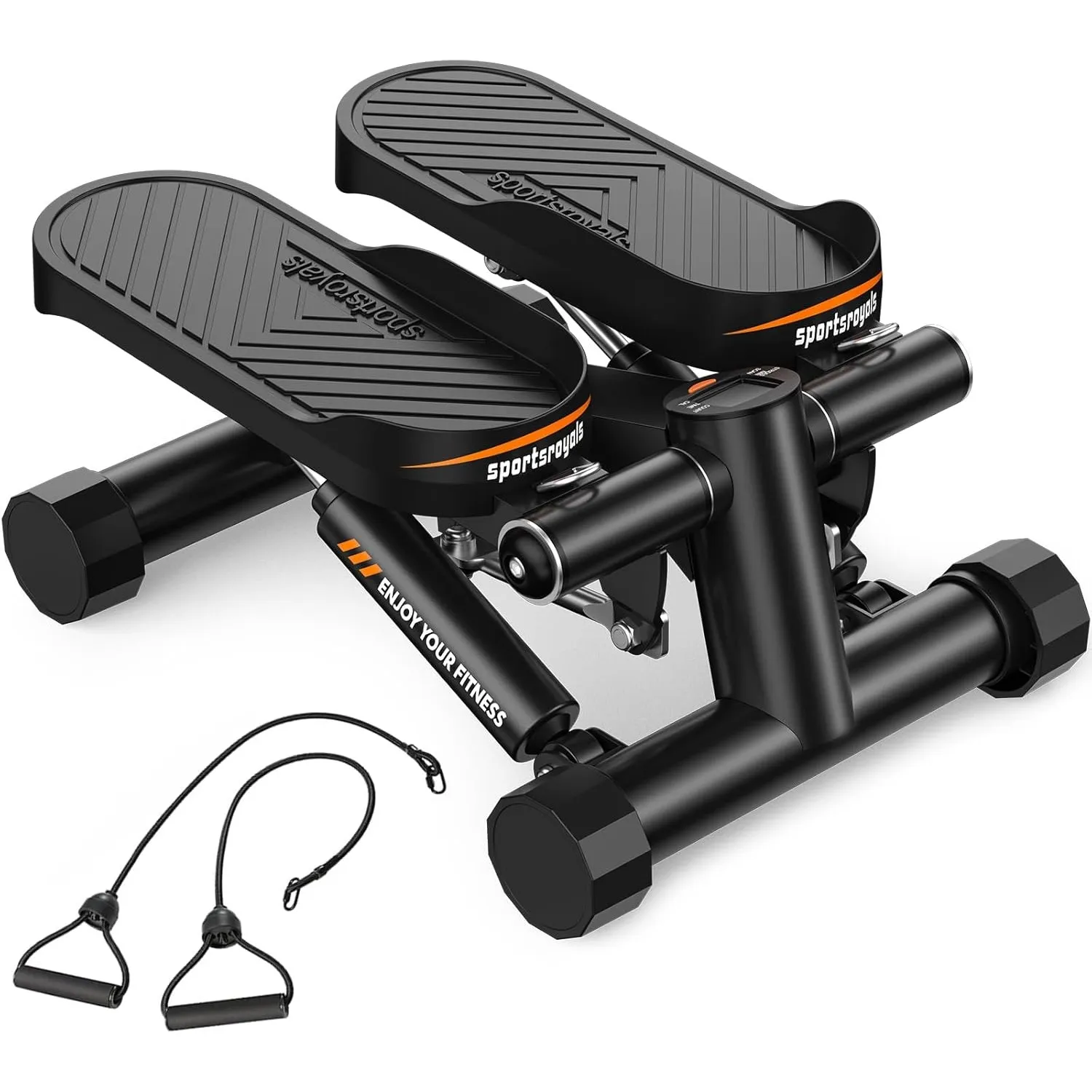 Sportsroyals Exercise Stair Stepper für Zuhause Testsieger– Up-Down Swing Stepper mit Power Ropes for Bein/Arm/Butt Tra…