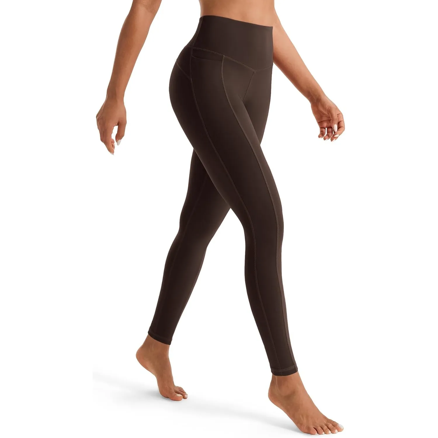 Persit Damen Sport Leggins mit Taschen, Blickdicht Sporthose Yogahose Streetwear