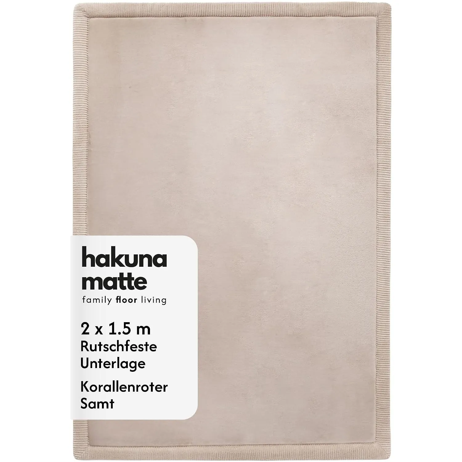 Hakuna Matte Wolkenweiche Spielmatte Baby 200x150x2,5cm, beige,Tatami Matte
