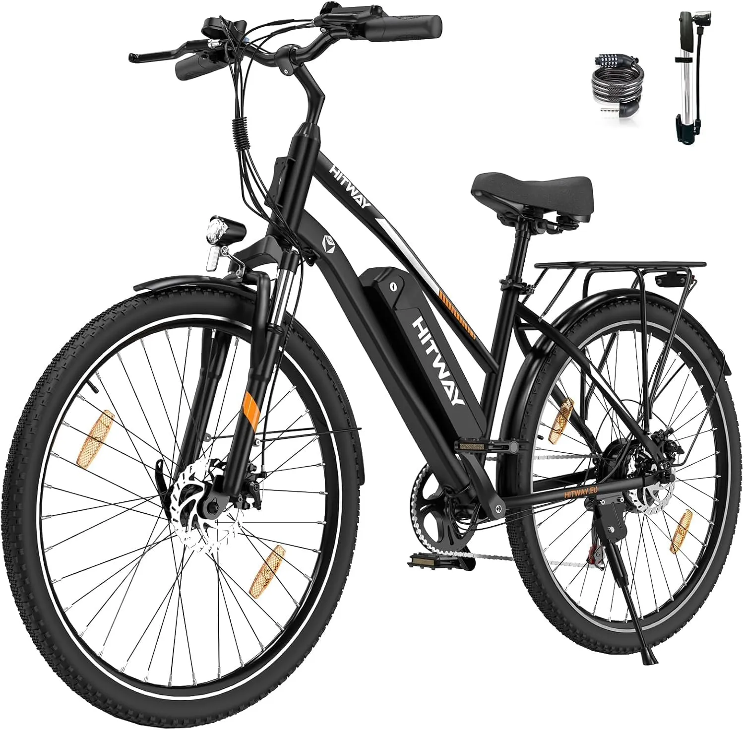 HITWAY 27,5"/28" E Bike, Elektrofahrrad Trekkingrad E-Bike Herren Damen mit 36V 13AH Akku, 250W Hinterradmotor/Mittelmo…