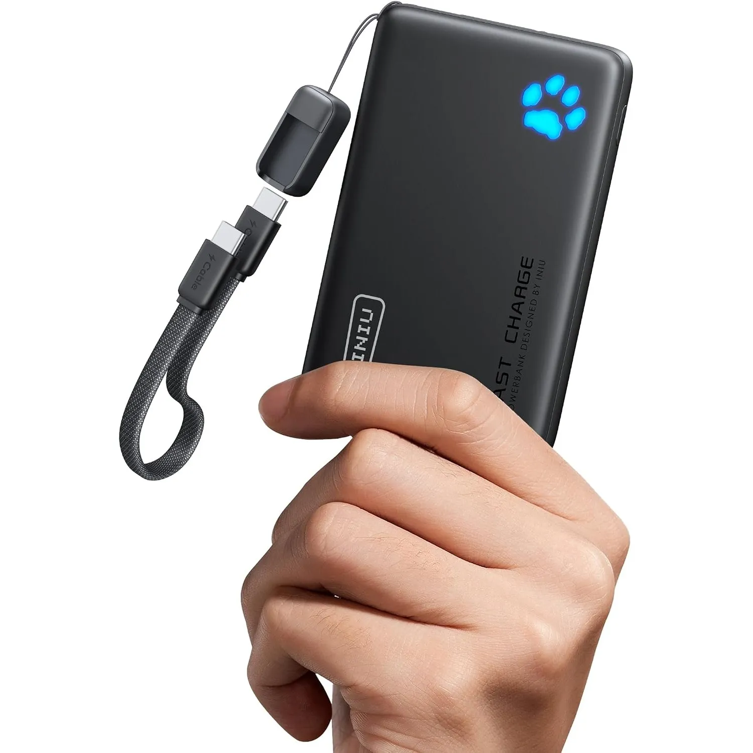 INIU 45W Schnellladen Power Bank, 40% Kleiner 10000mAh Externe Handyakkus