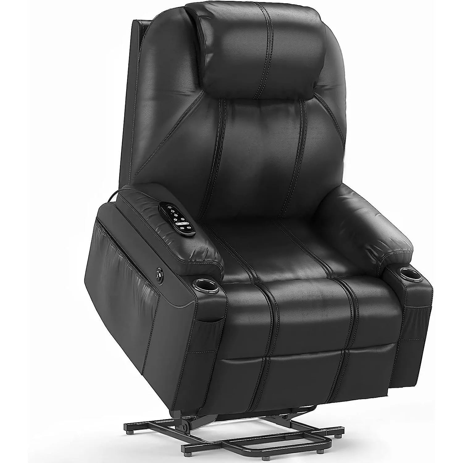YONISEE Elektrisch Aufstehhilfe Fernsehsessel Verstellbar Relaxsessel, Heizung Vibration Massage Sessel f¨¹r Senioren R…