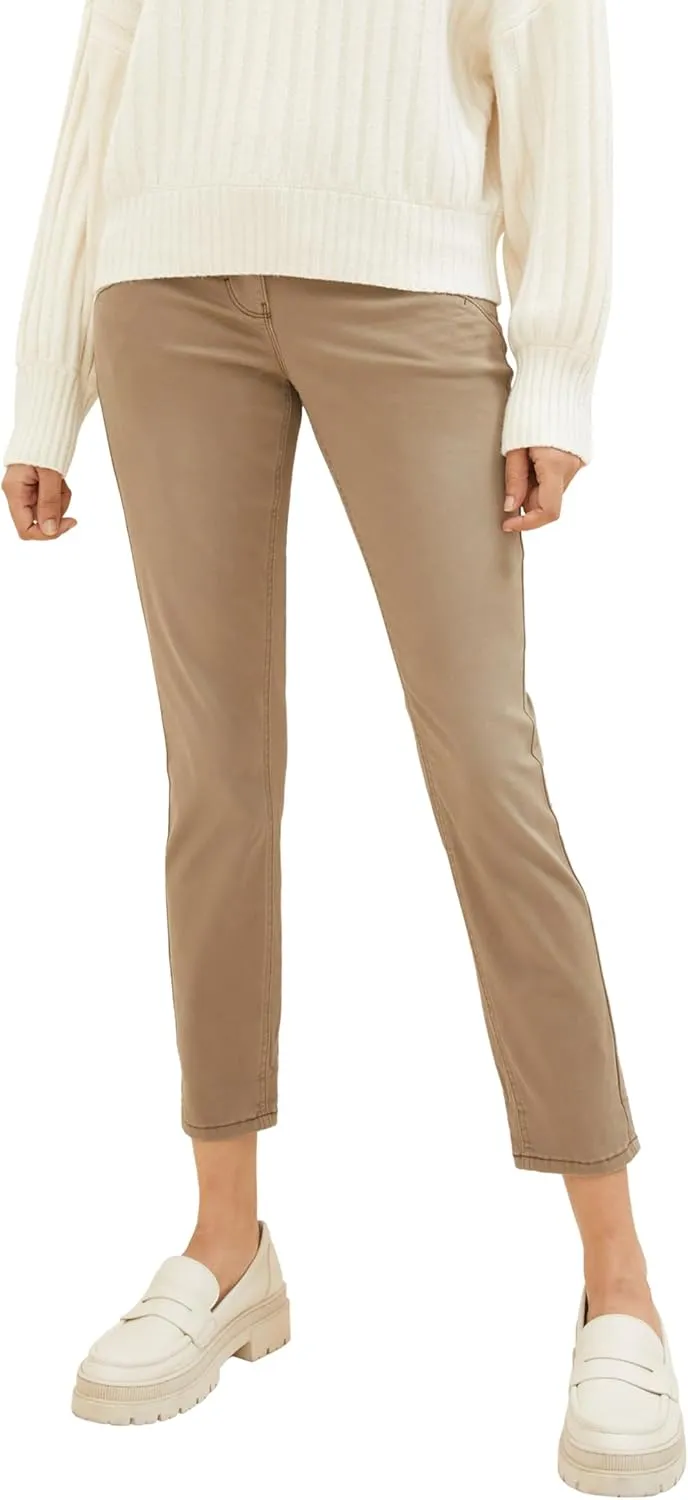 TOM TAILOR Damen Tapered Relaxed Hose mit Kordelzug