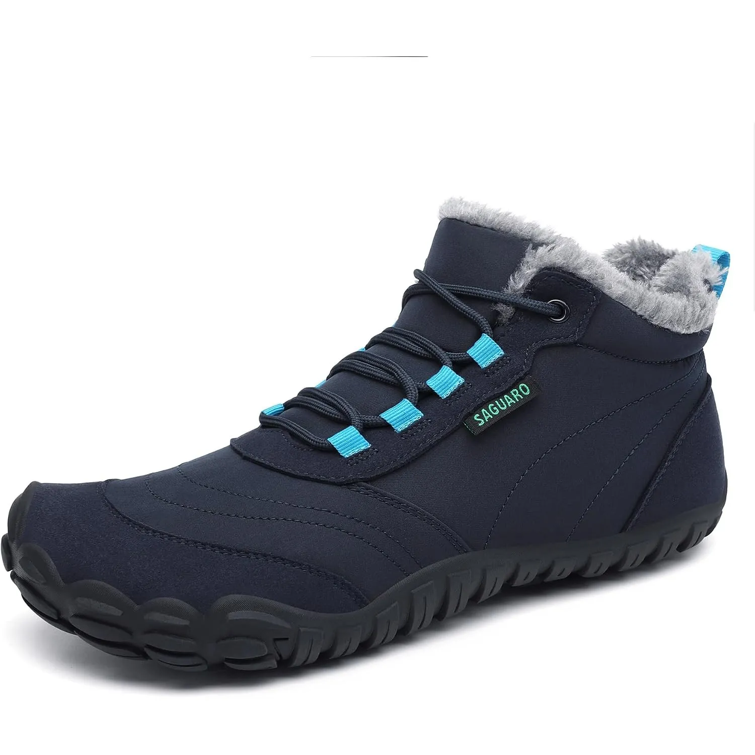 SAGUARO Winter Barfußschuhe Warm Gefüttert Winterschuhe für Damen Herren,EU Gr.36-48