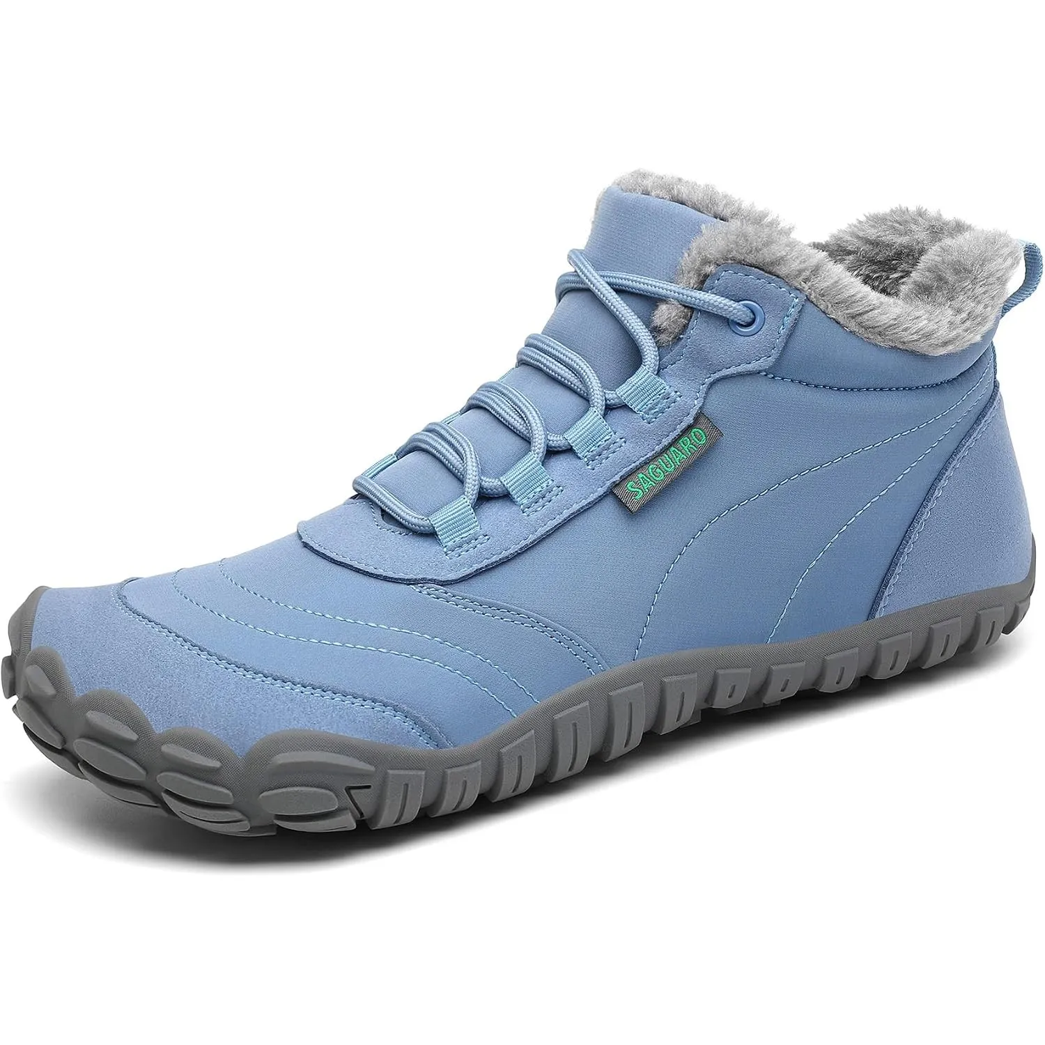 SAGUARO Winter Barfußschuhe Warm Gefüttert Winterschuhe für Damen Herren,EU Gr.36-48