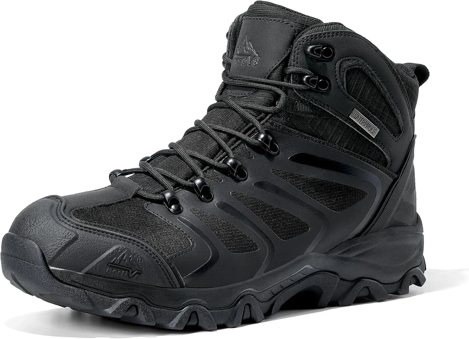 NORTIV 8 Men's Outdoor Shoes, Hiking Boots, Trekking & Hiking Shoes, Waterproof, Mid Climbing Shoes, Mountaineering, Cl…
