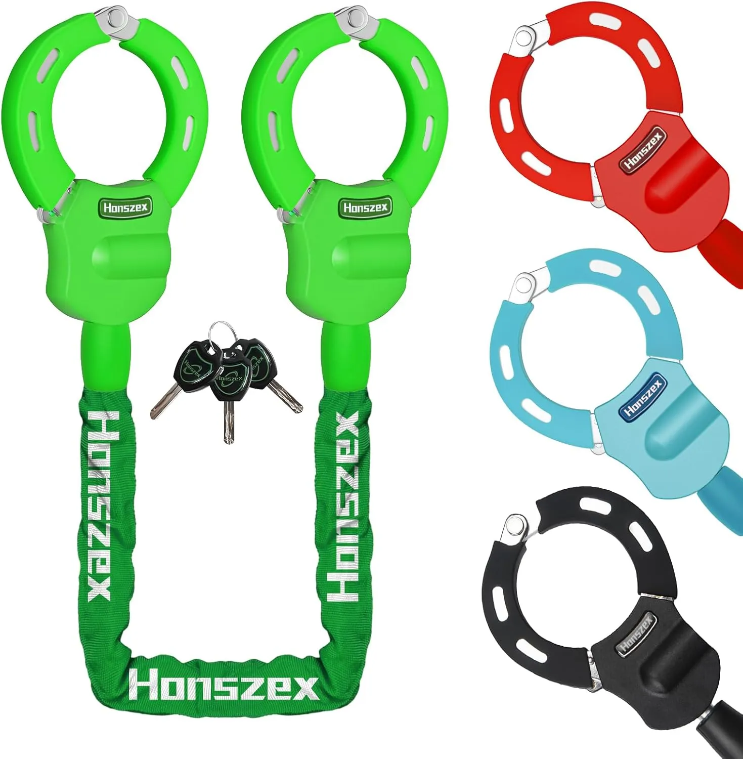 Bicycle Lock, E-Scooter Lock, Handcuff Lock with Key, 92 cm, Colourful High Security Locks, Bike Lock, Accessories for …