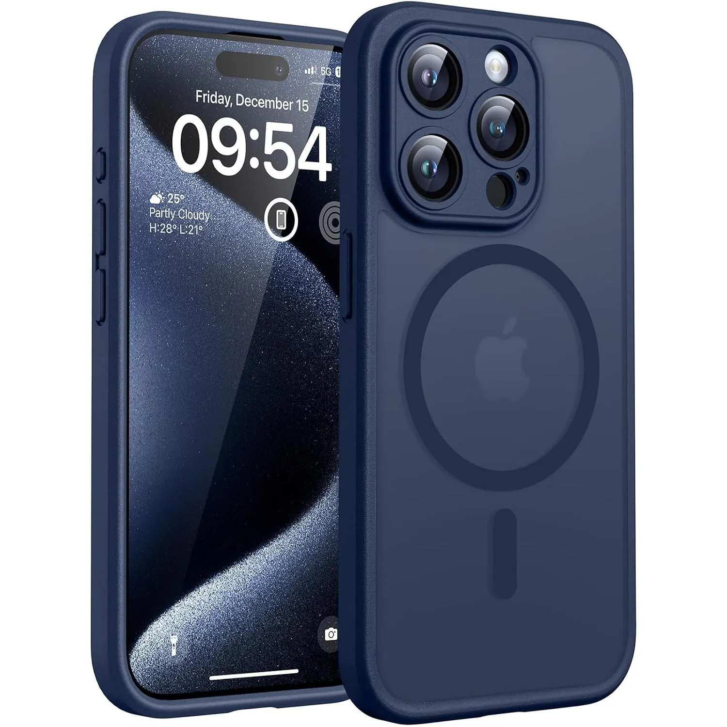TOCOL für iPhone 15 Pro Hülle, Kompatibel mit MagSafe, Hellblau