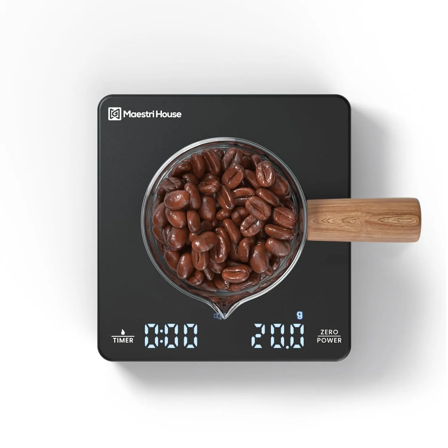 Maestri House Mini Kaffeewaage mit Timer, wiederaufladbare Espresso Waage, 2kg/0,1g Präzisionswaage für Espresso und Po…