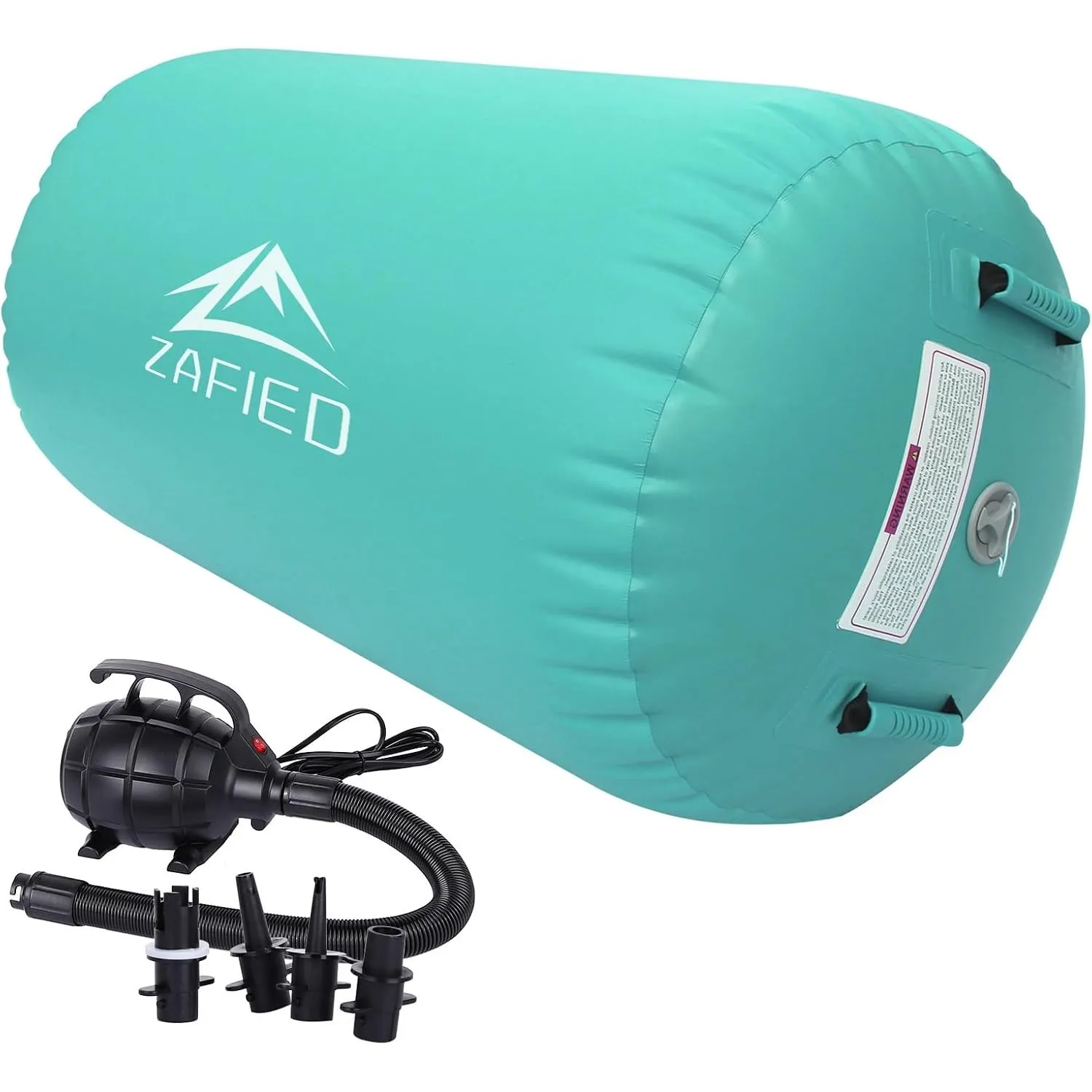 Air Rolle Turnen, Air Roll Aufblasbare Air Barrel Gymnastik Yoga Rolle mit Luftpumpe Tumbling Matten Trainingsmatte Gym…