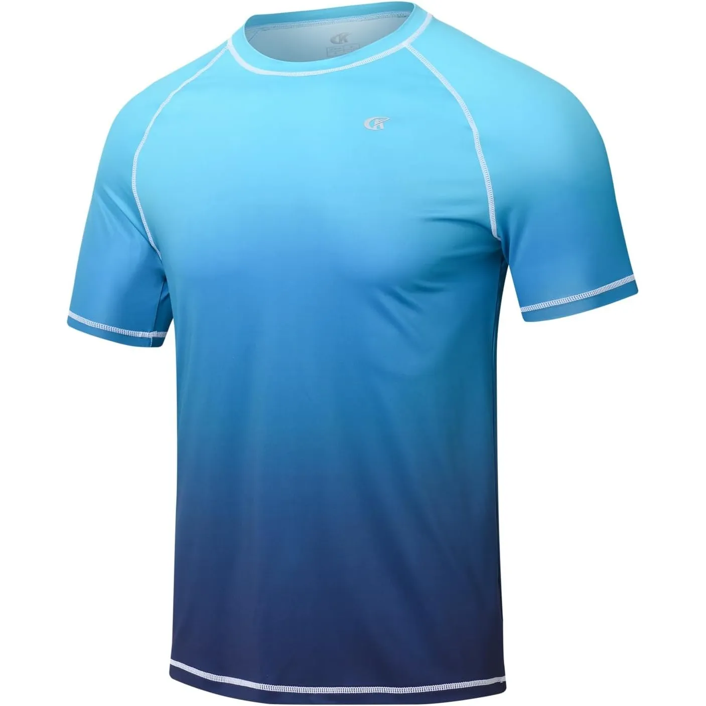 Huayuzh Herren UV Shirt Rashguard T-Shirt Schwimm Shirt Schnelltrocknend Leicht Atmungsaktiv Surfen Angeln Wandern Top