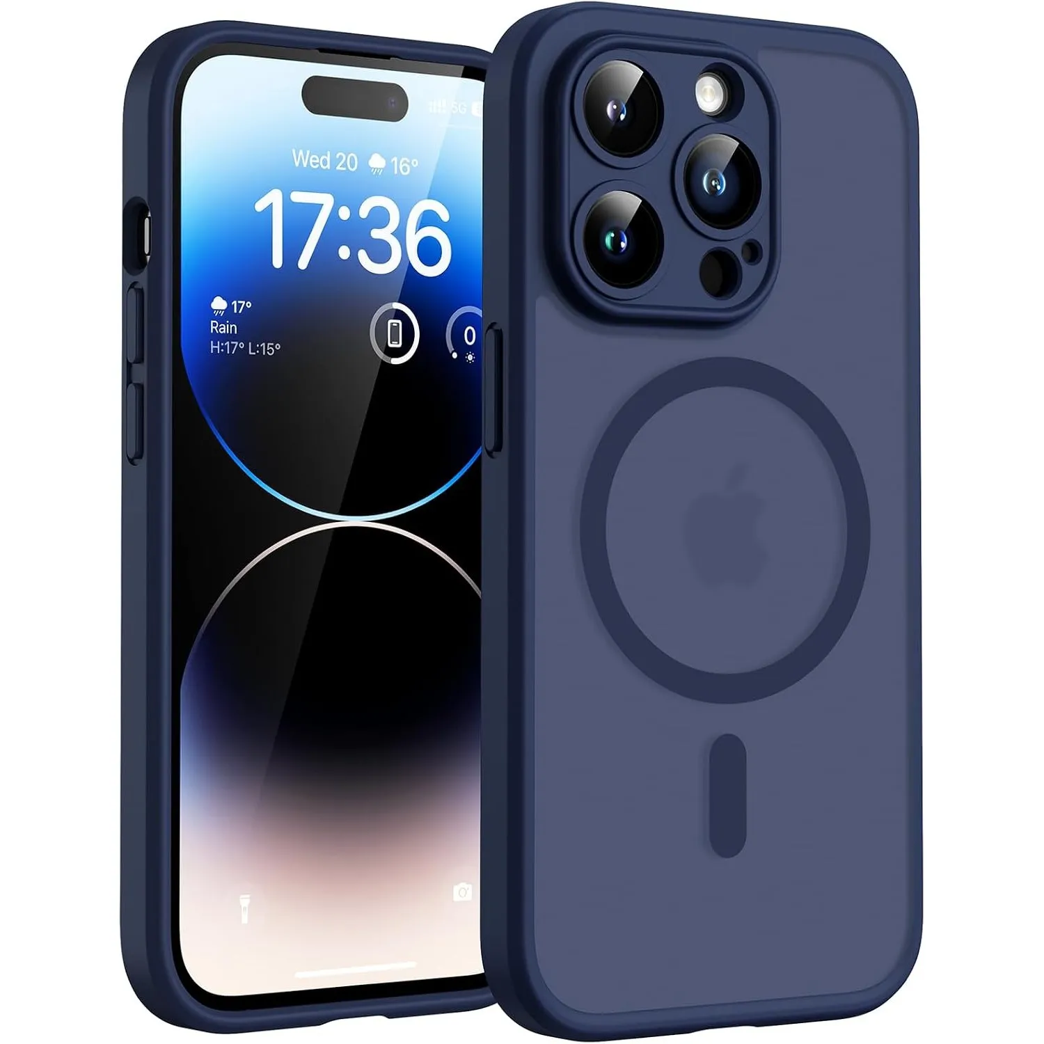 TOCOL für iPhone 14 Pro Hülle, Kompatibel mit MagSafe, Tiefblau
