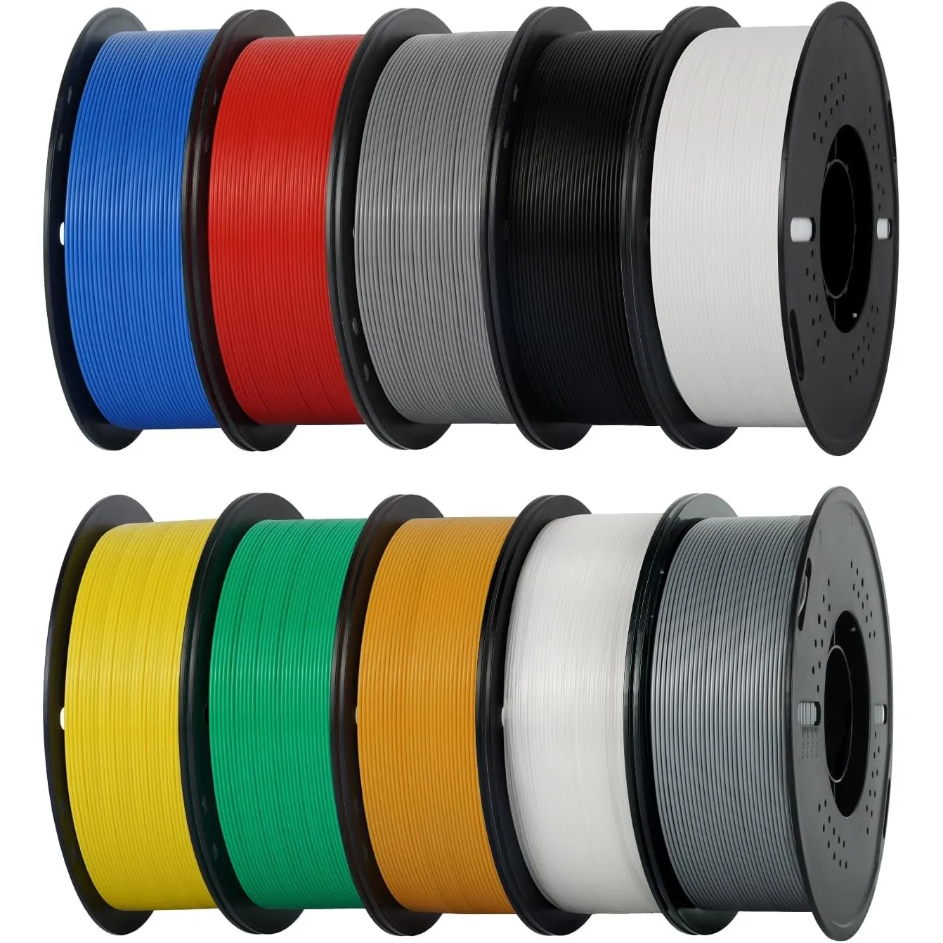 Kingroon PLA Filament 1.75mm, Bündel PLA 3D Drucker Filament Maßgenauigkeit ±0,02mm, 10KG Spule (22 LBS) PLA Filament f…