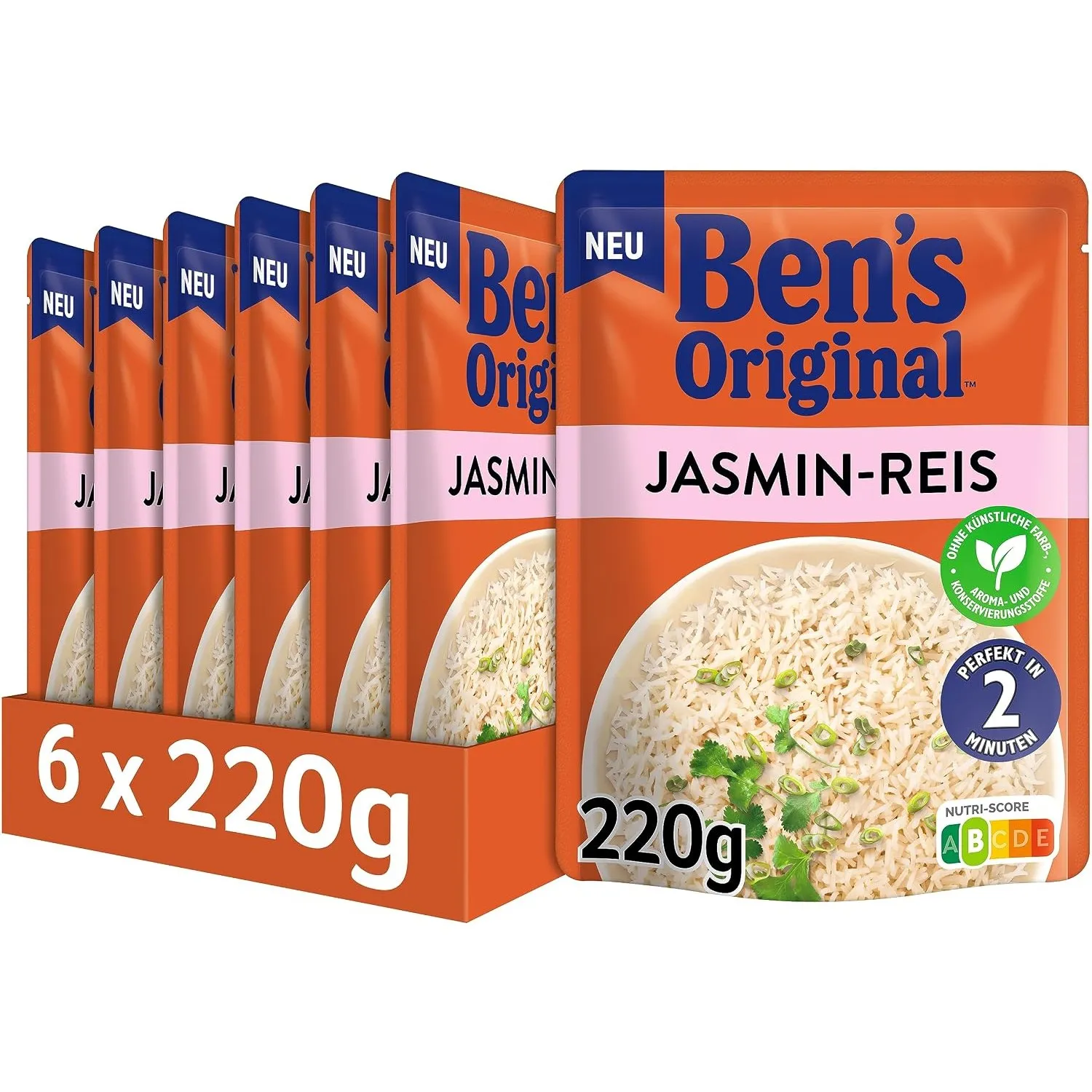 Ben's Original Express Reis Jasmin 6 x 220g, Multipack