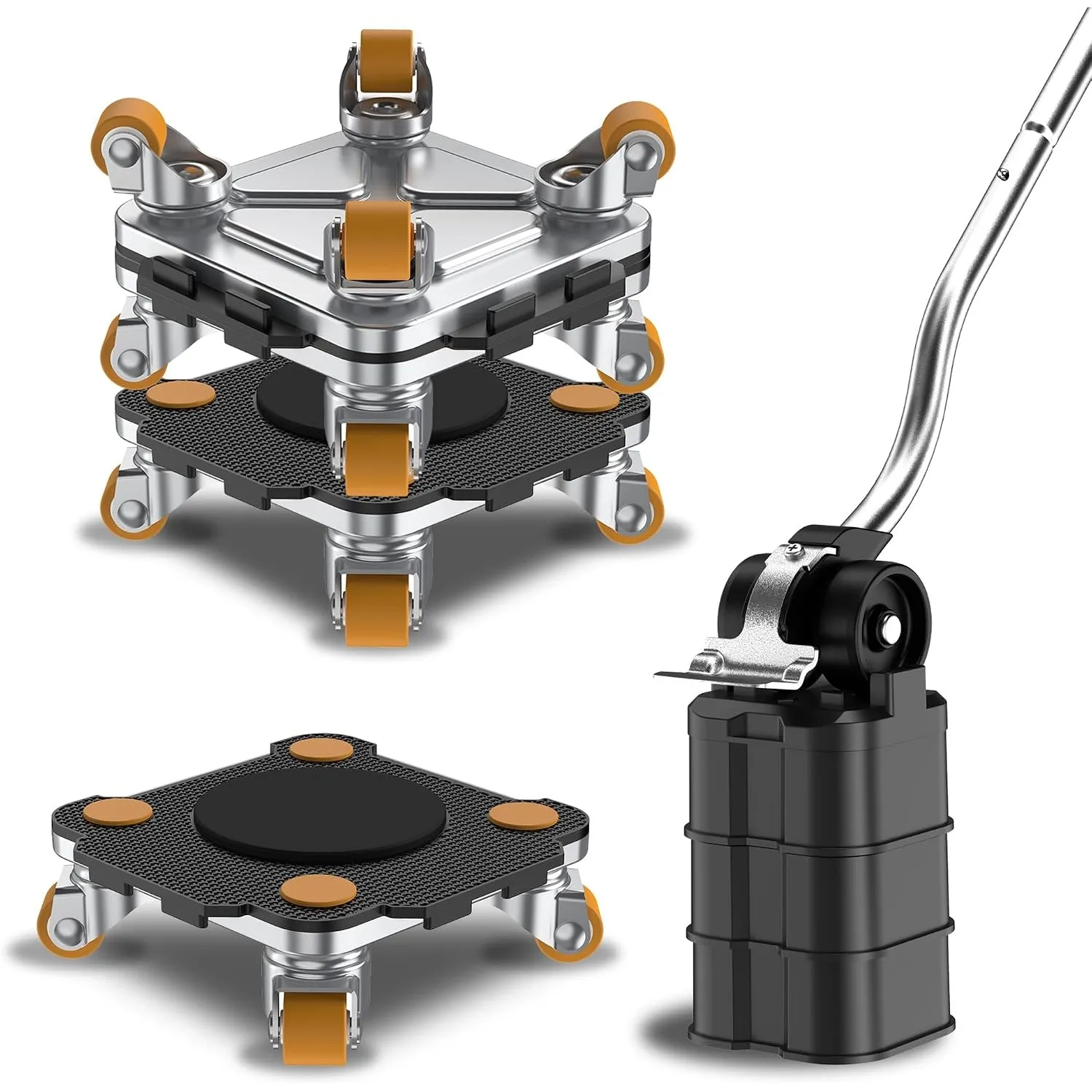 ONEON Möbel Transportroller mit Rollen Set - Schwarz Connect Dolly Pro