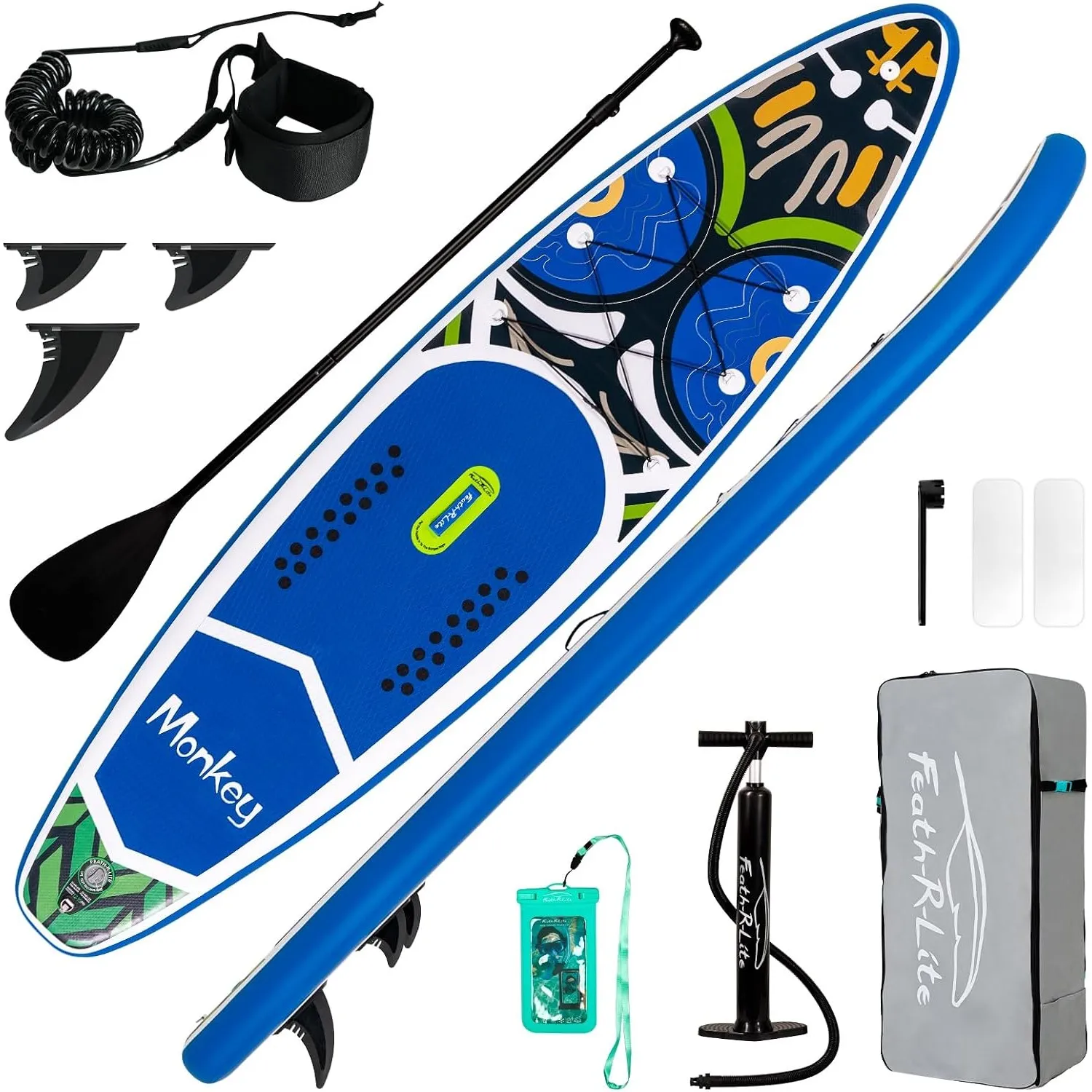 FunWater Stand Up Paddling Board 320 cm & 350 cm–SUP für 2 Personen/Familien,mit komplettem Zubehör,Doppellagiges PVC,a…