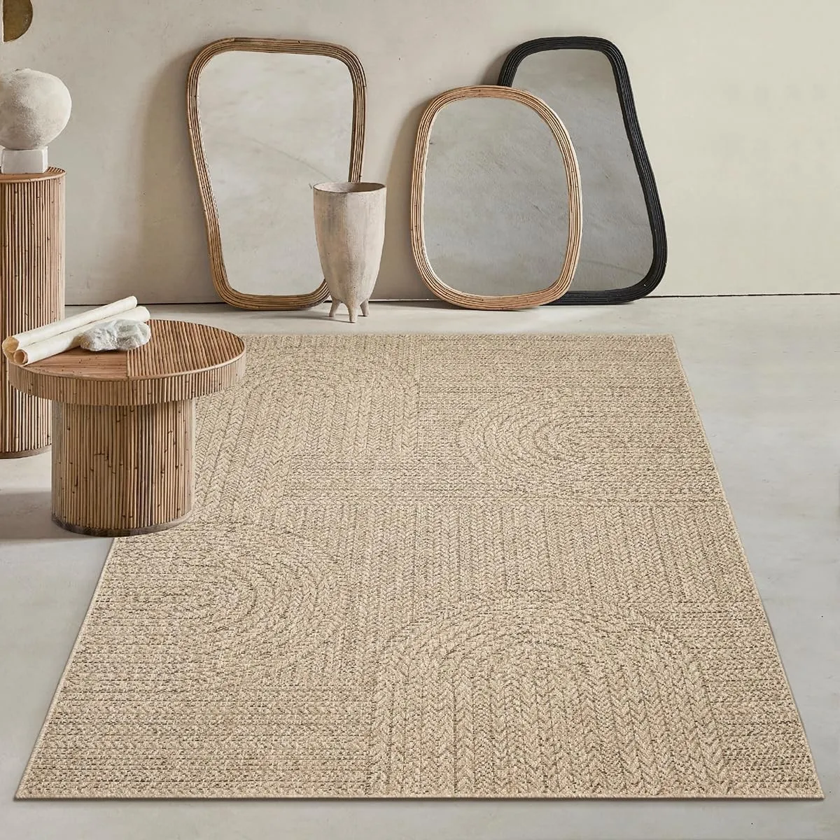 Soil – ca. 60 x 180 cm Outdoor Teppich wetterfest Jute-Look Balkon Terrasse | Outdoor Teppich für Balkon, Terrasse & Ga…