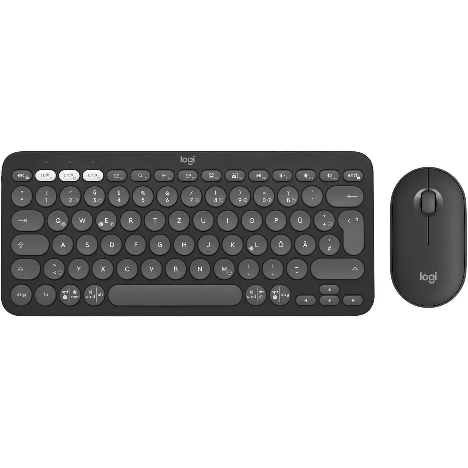 Logitech Pebble 2 Combo, kabellose Tastatur und Maus, leise und mobil, anpassbar, Logi Bolt, Bluetooth, Easy-Switch für…
