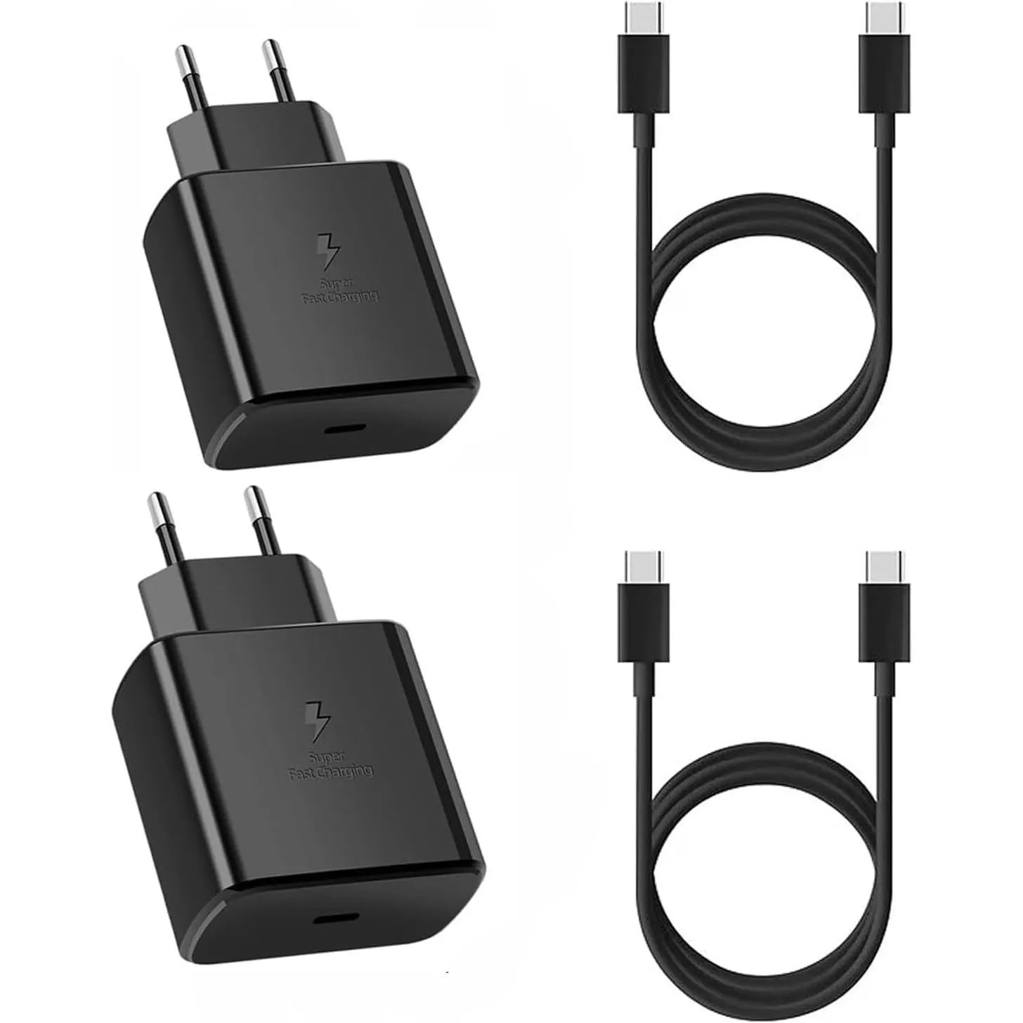 2 Pack USB C Ladegerät, 45W Schnellladegerät & 1.5M Ladekabel USB C PPS-Schnellladen Netzteil für Samsung Galaxy S24 Ul…