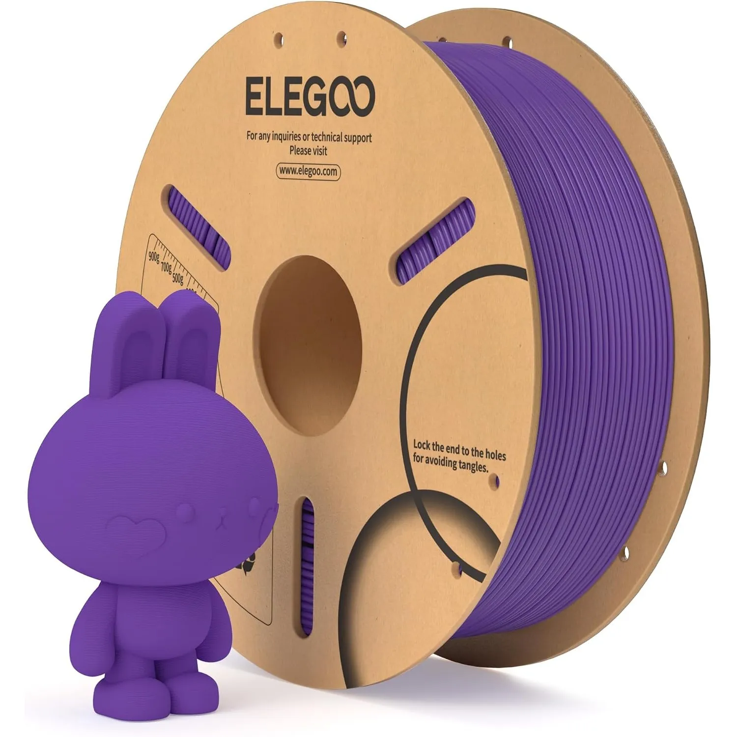 ELEGOO PLA Filament 1.75mm Lila 1KG, 3D Drucker Filament Maßgenauigkeit +/- 0,02 mm, 1kg Pappspule (2.2lbs) Filament-3D…
