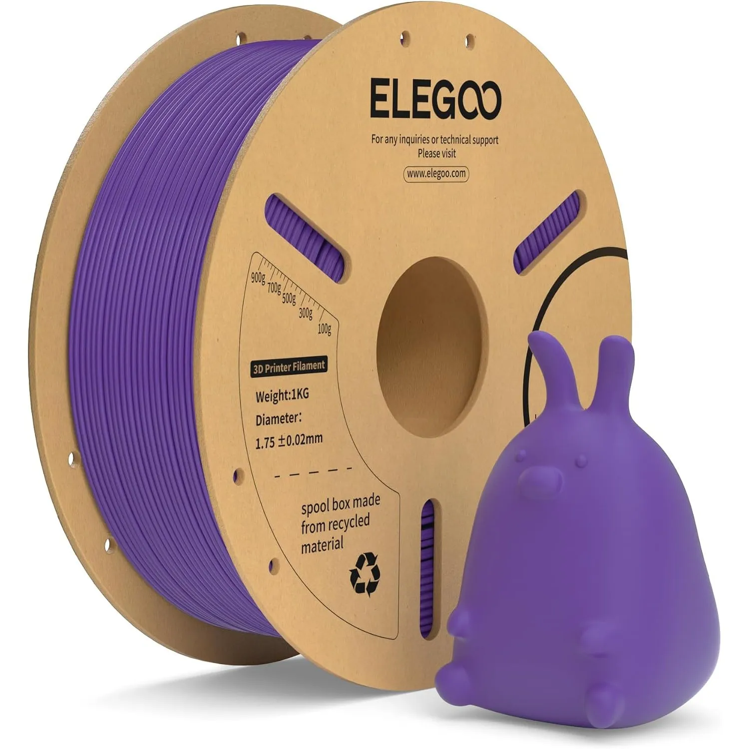 ELEGOO PLA+ Filament 1.75mm Lila 1KG