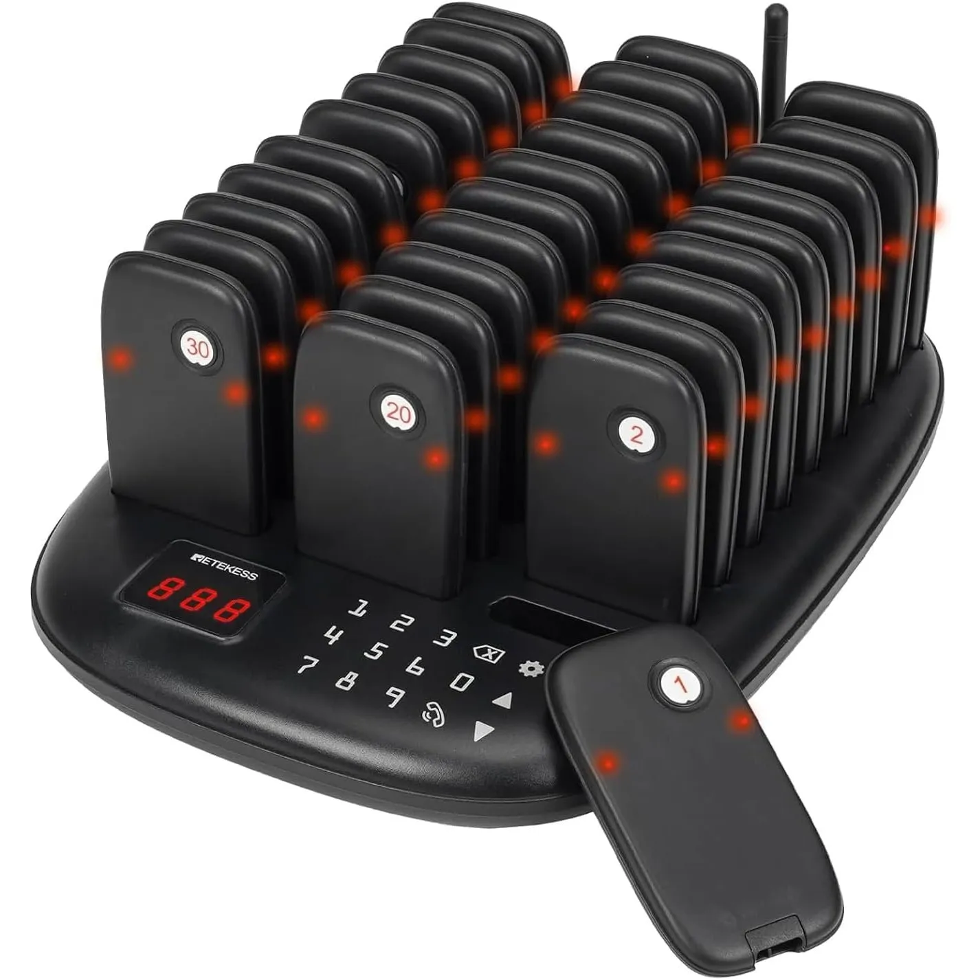 Retekess TD175P Pager Rufsystem, Rufsystem Gastronomie, 30 Pagers